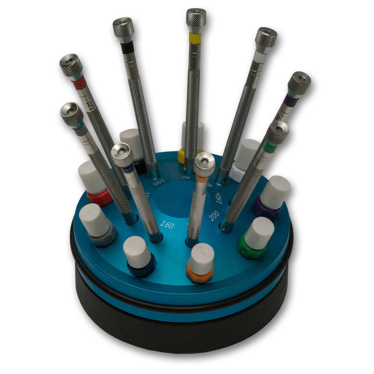 EURO PREMIUM Watchmakers hardened watch screwdrivers set on stand repairs tool