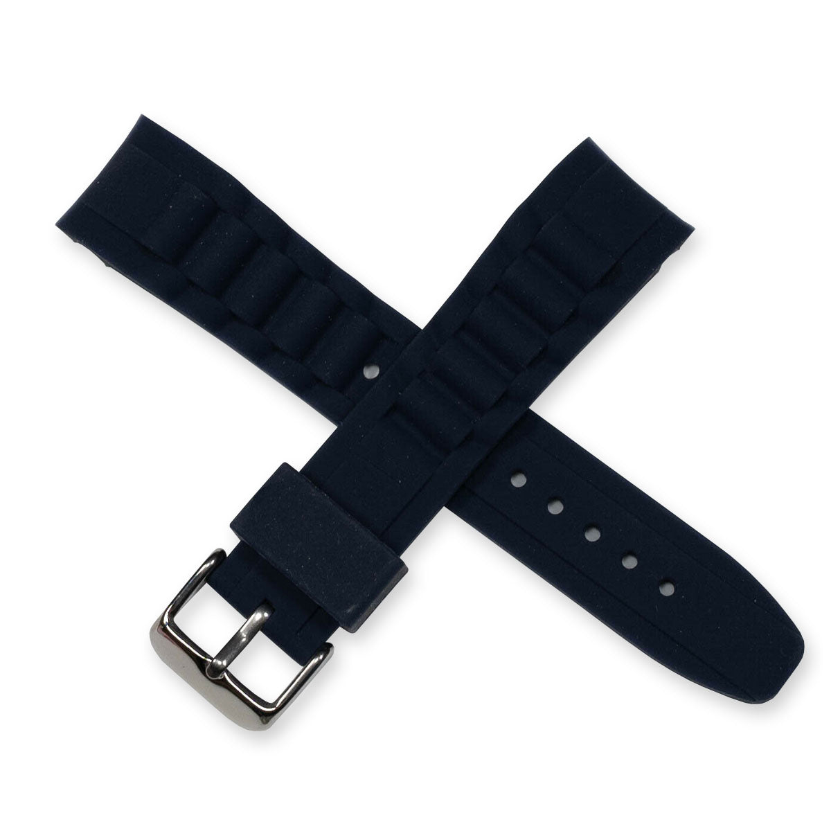 Curved End Rubber Ice Watch Strap Band Divers Sports 17mm 20mm 22mm Replacement