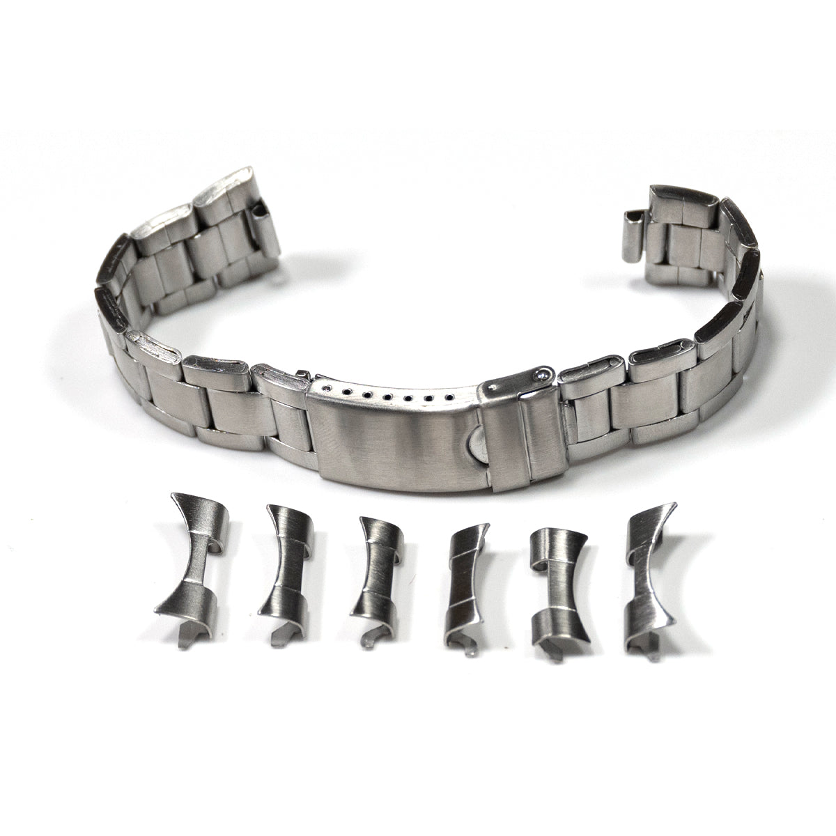 Oyster Curved Ends Satin Steel Silver 18mm - 22mm Watch Bracelet Rolex Band New