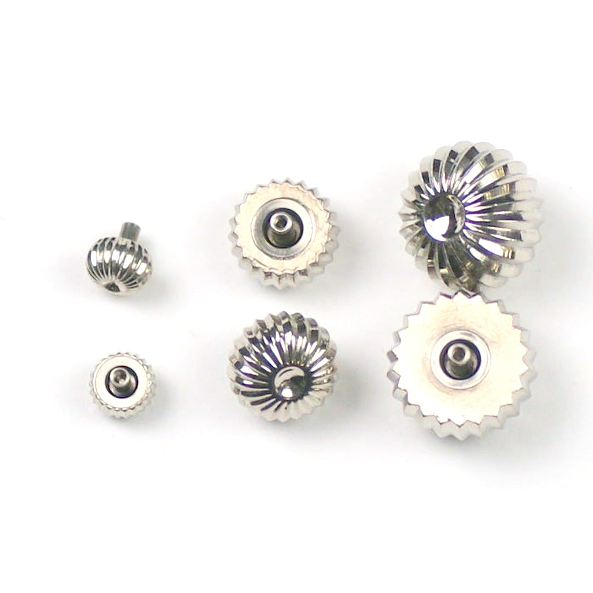 New Watch crown pumpkin or pendent type choice sizes crowns steel silver repairs