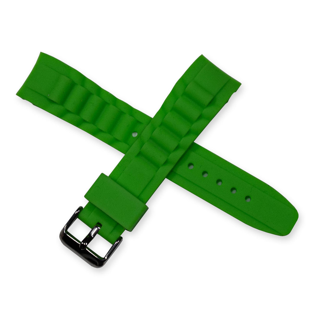 Curved End Rubber Ice Watch Strap Band Divers Sports 17mm 20mm 22mm Replacement