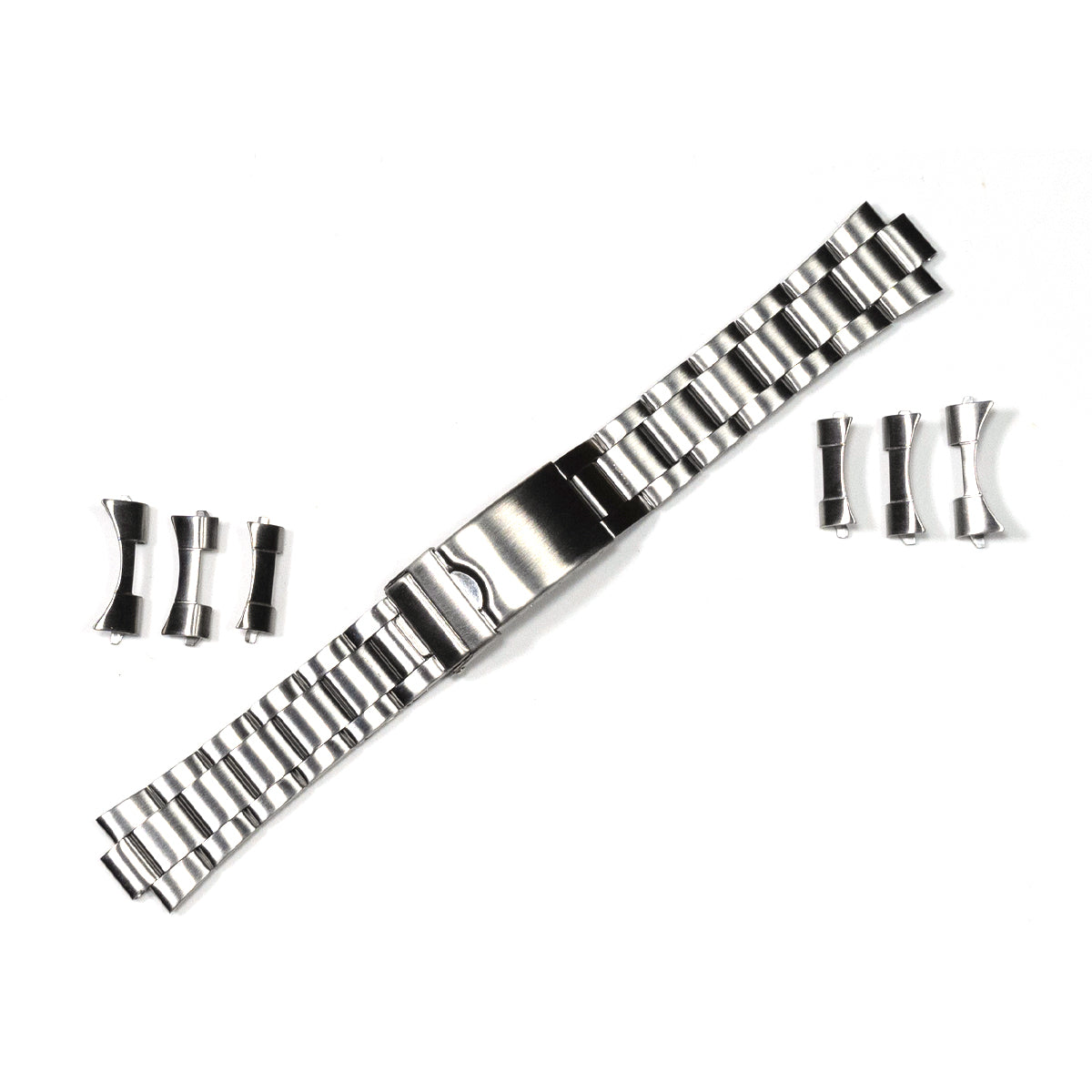 Oyster Curved Ends Satin Steel Silver 18mm - 22mm Watch Bracelet Rolex Band New