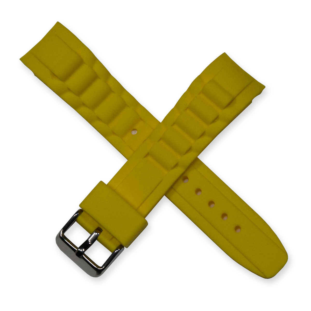 Curved End Rubber Ice Watch Strap Band Divers Sports 17mm 20mm 22mm Replacement