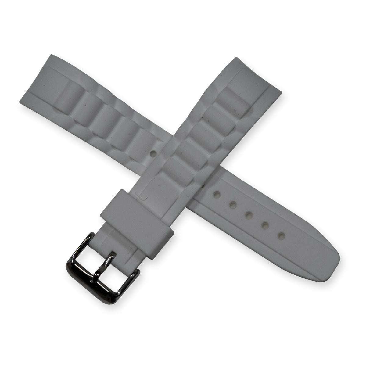 Curved End Rubber Ice Watch Strap Band Divers Sports 17mm 20mm 22mm Replacement