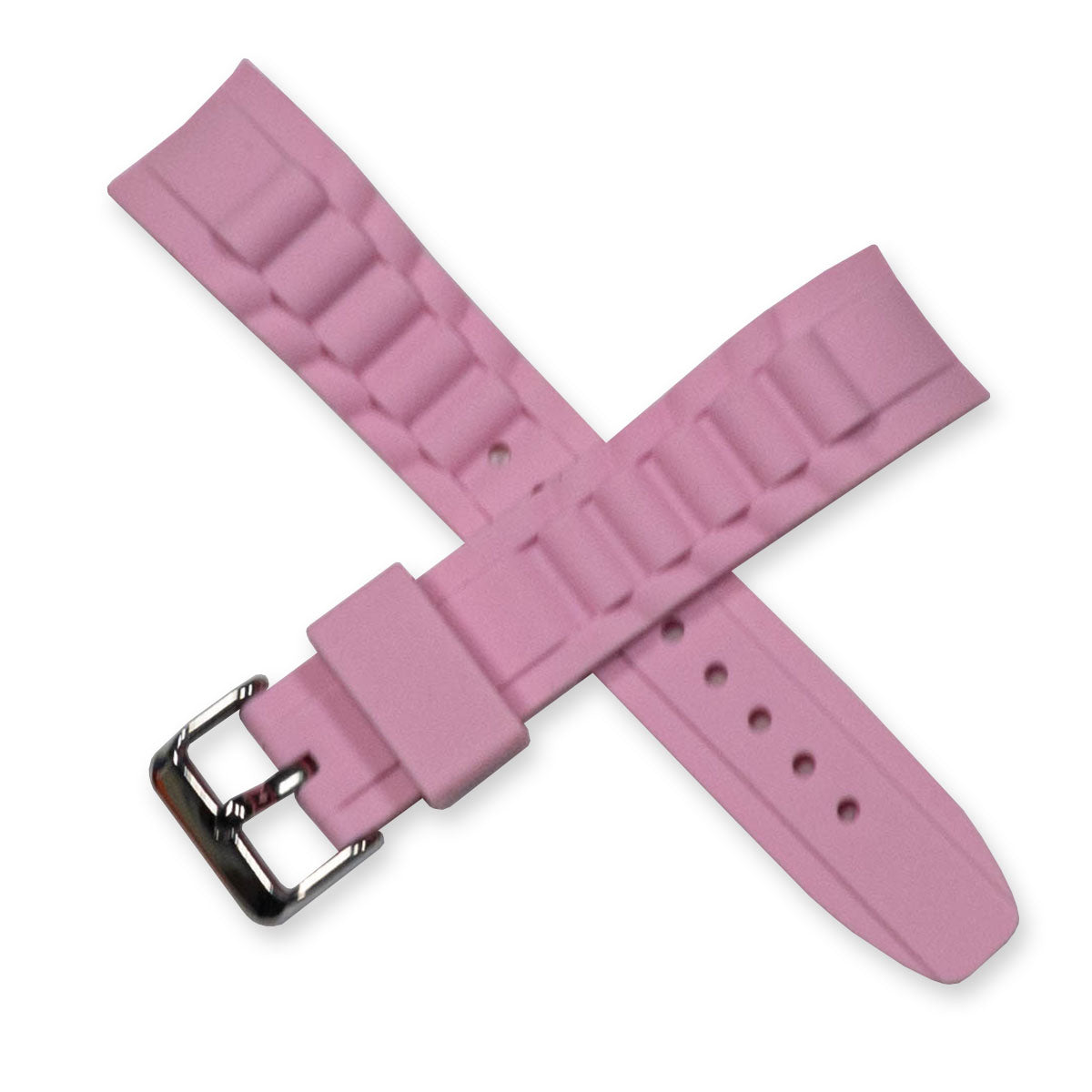 Curved End Rubber Ice Watch Strap Band Divers Sports 17mm 20mm 22mm Replacement