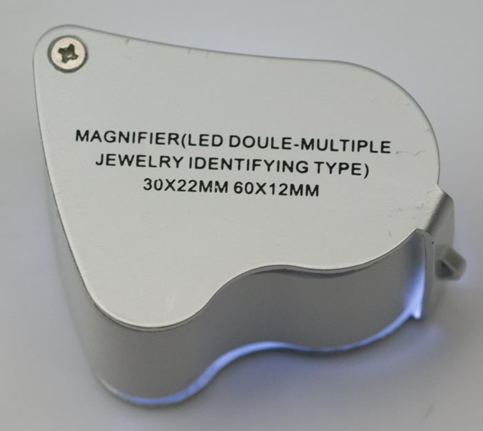 30x 60x LED loupe magnifier magnifying glass watch parts jewelers light eye lens