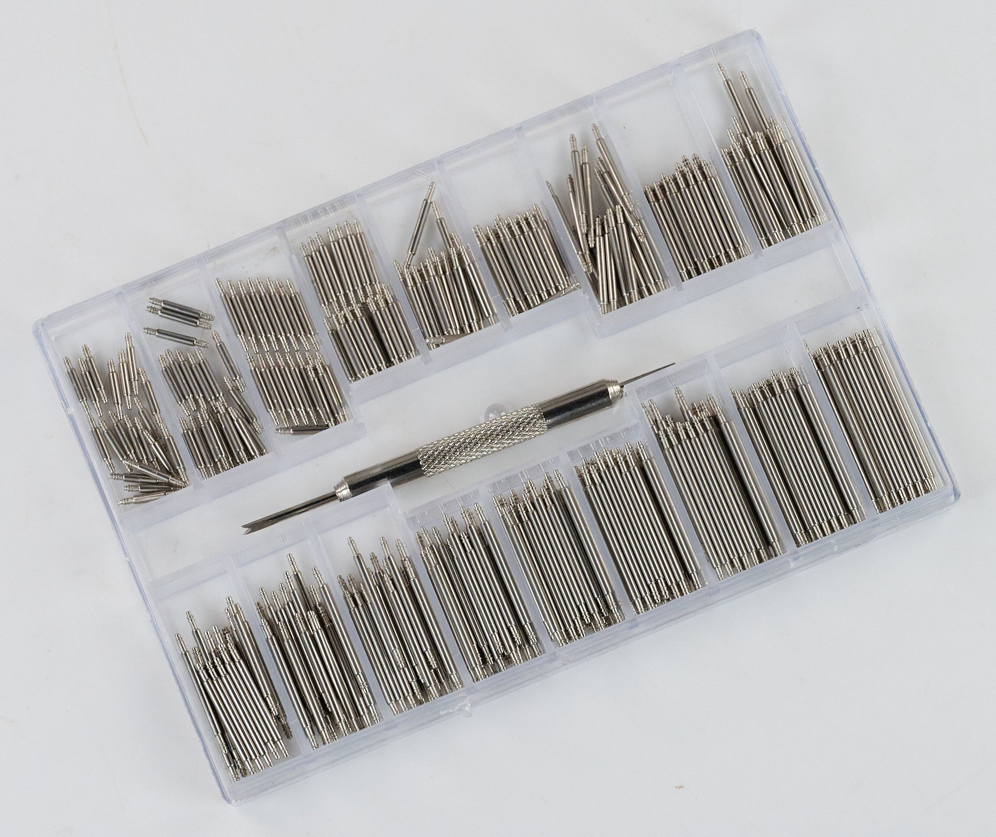 Assortment Watch Spring Bars + FITTING TOOL  Straps Repairs Watchmakers 8 - 25mm