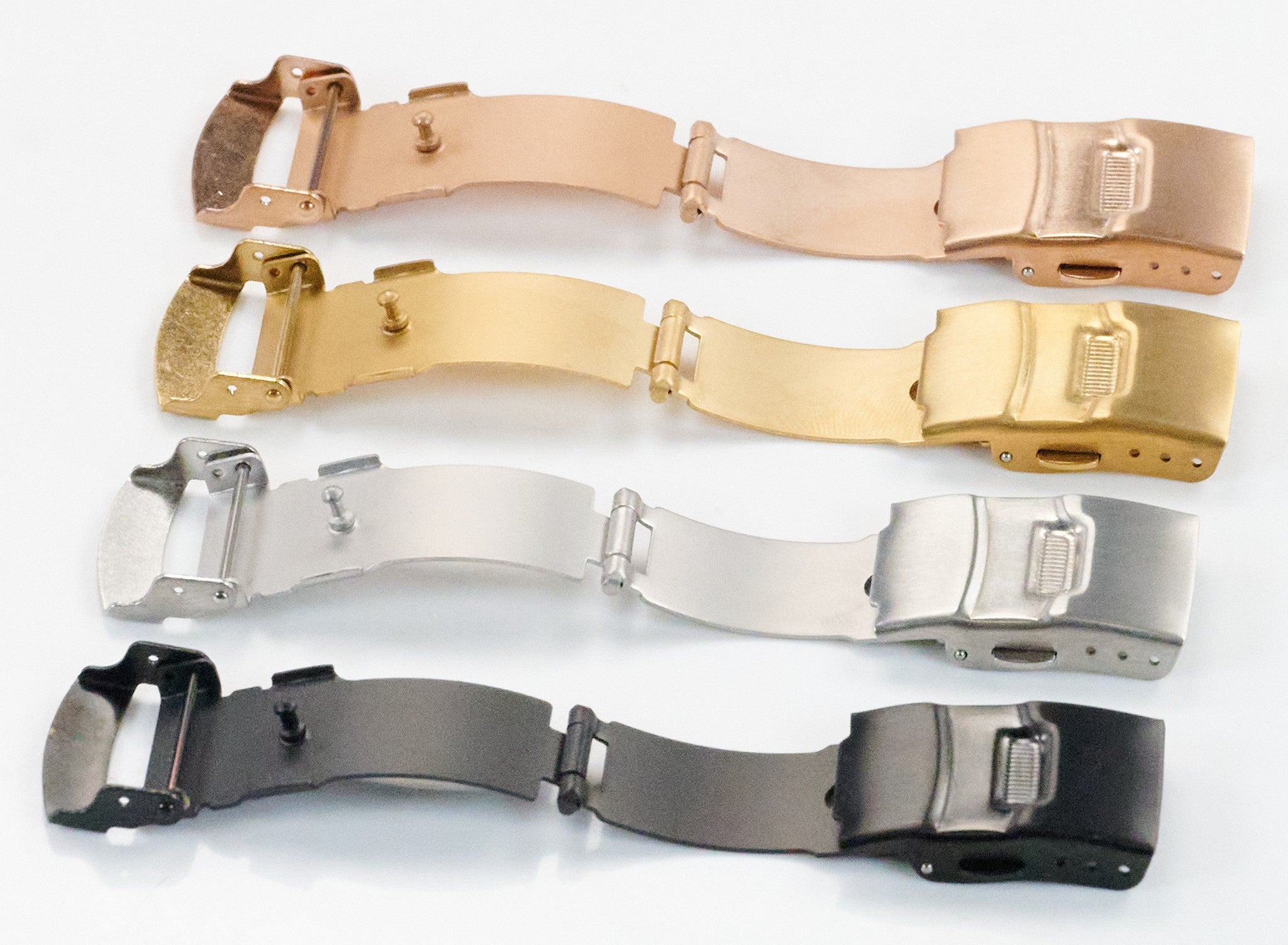 Watch Strap Buckle Deployment Safety Clasp Stainless Steel Replacement Push Open