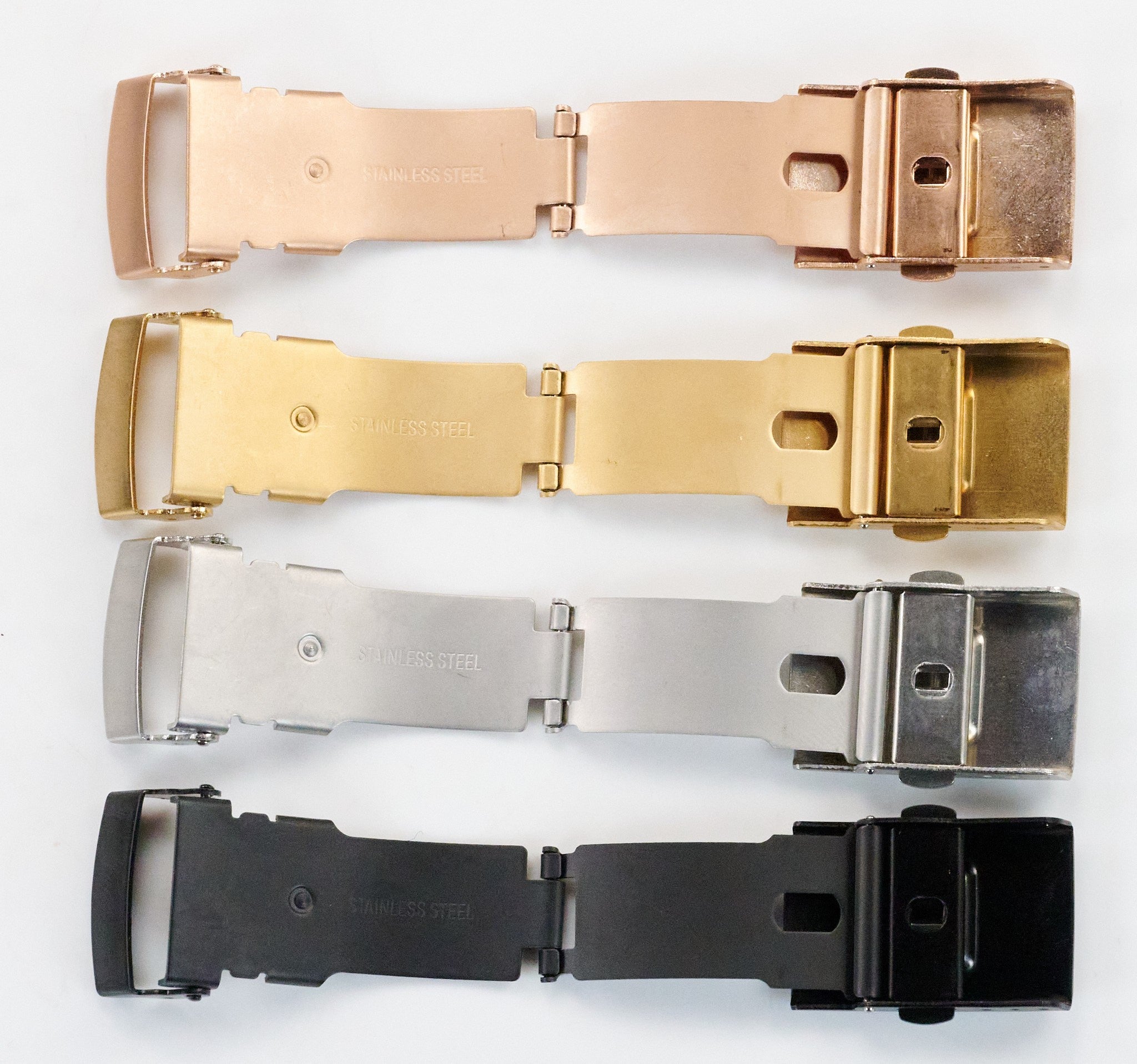 Watch Strap Buckle Deployment Safety Clasp Stainless Steel Replacement Push Open