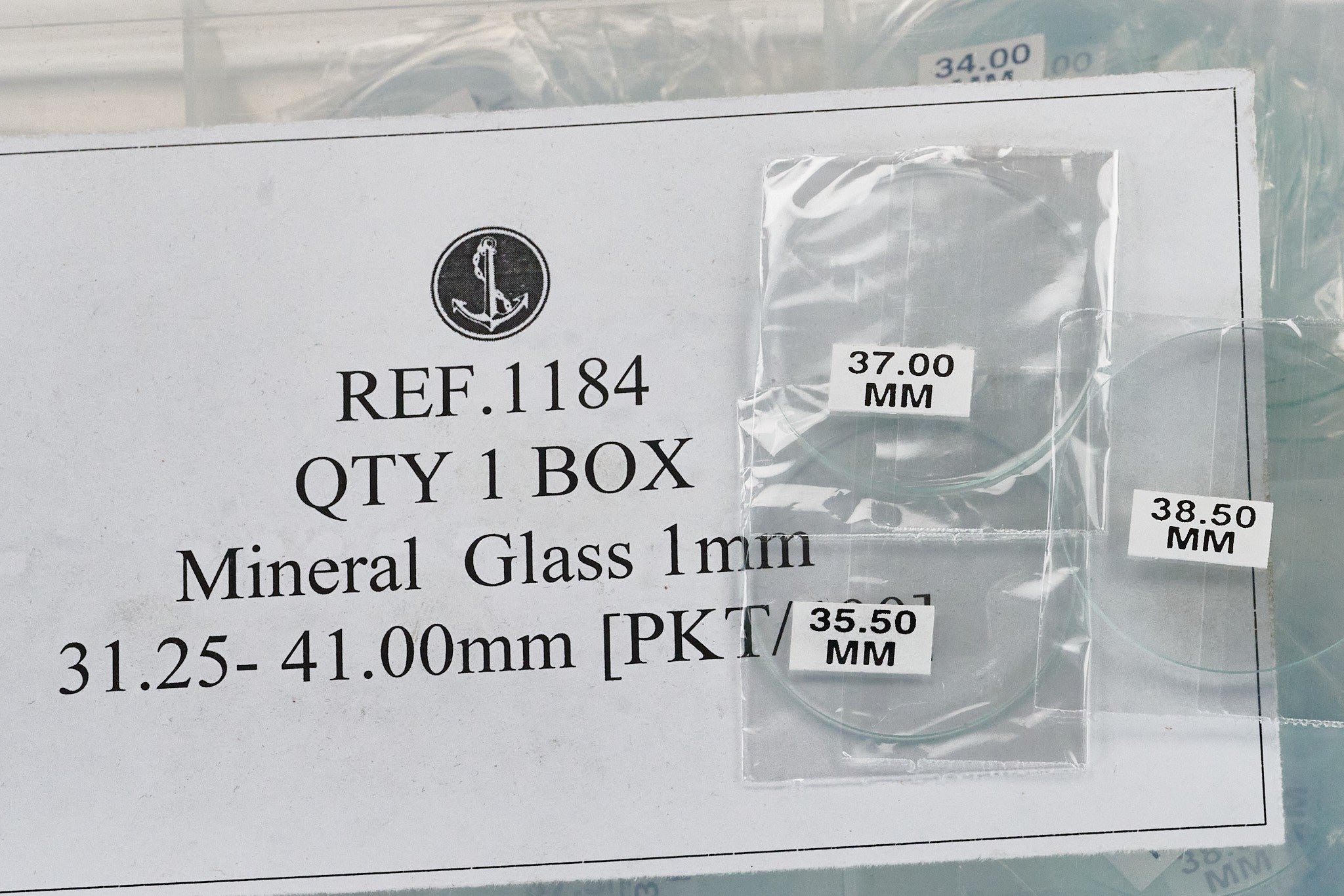 100x mineral crystals glasses 30-39mm LARGE WATCH or POCKETWATCH watchmakers