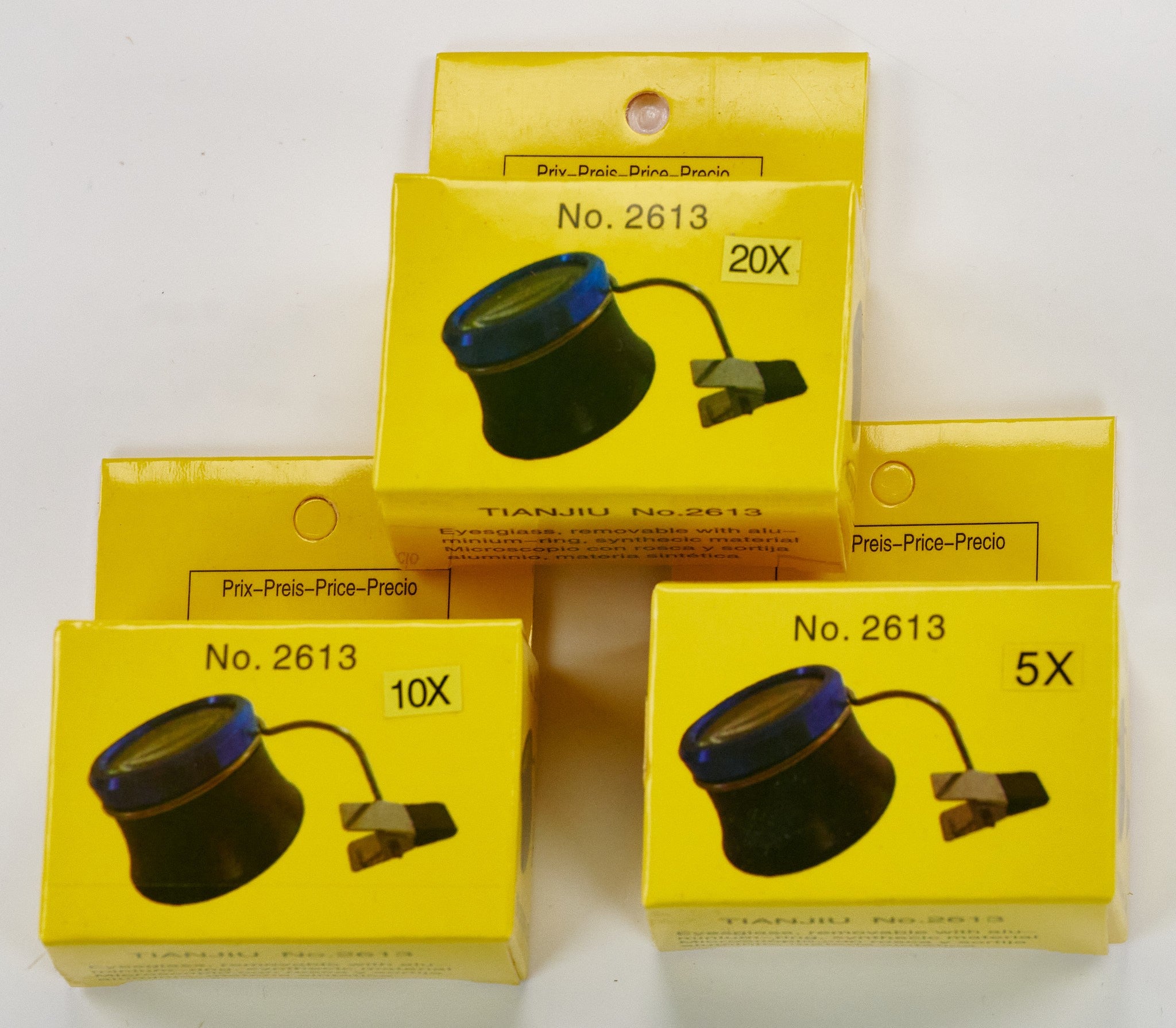 QUALITY Glasses Eye Loupes Clip On Magnifier Eyeglass Spectacles 5x 10x 20x Set