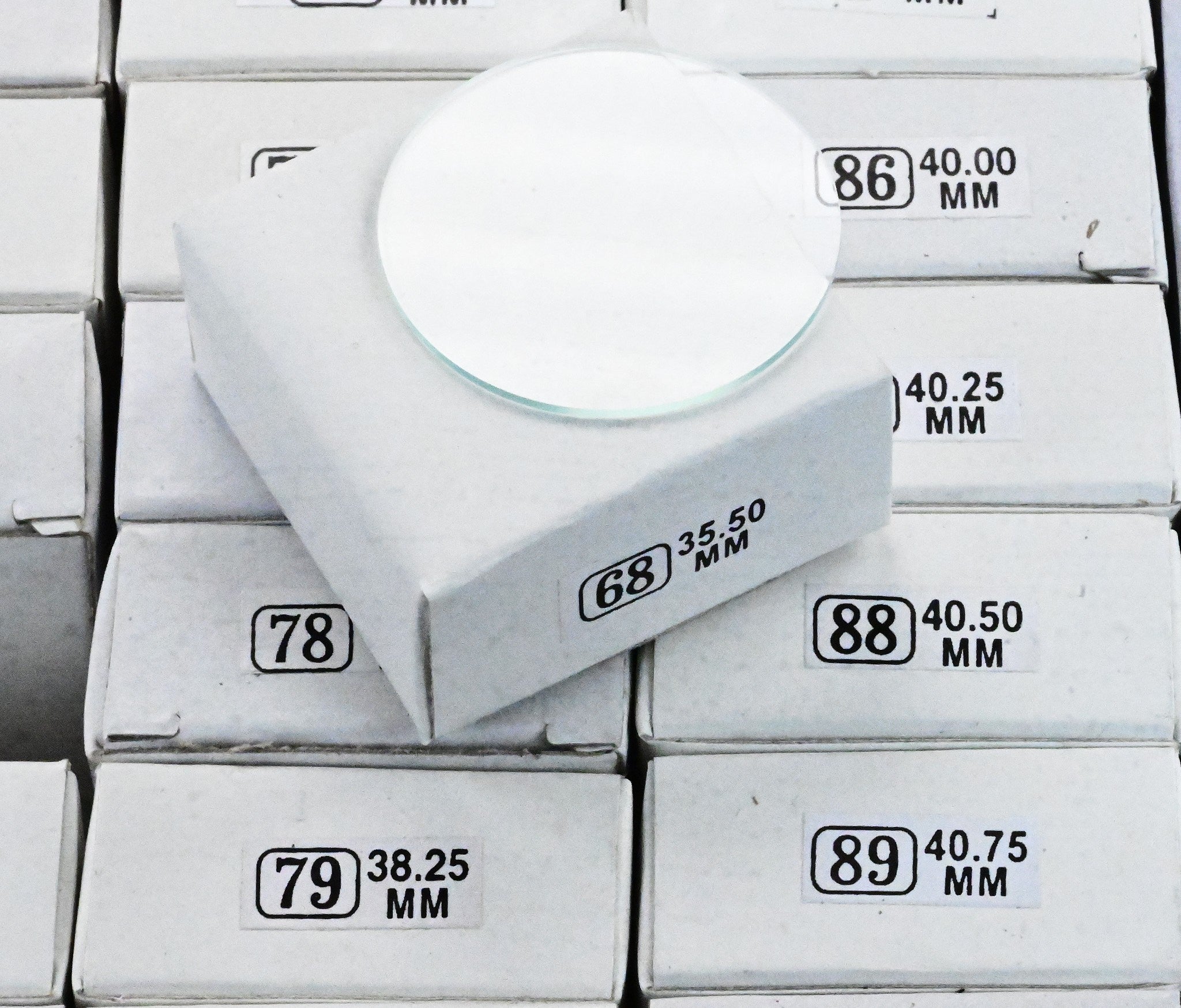 400x Flat Mineral Crystals Glass 31-41mm Large Watch Pocketwatch Replacement Set