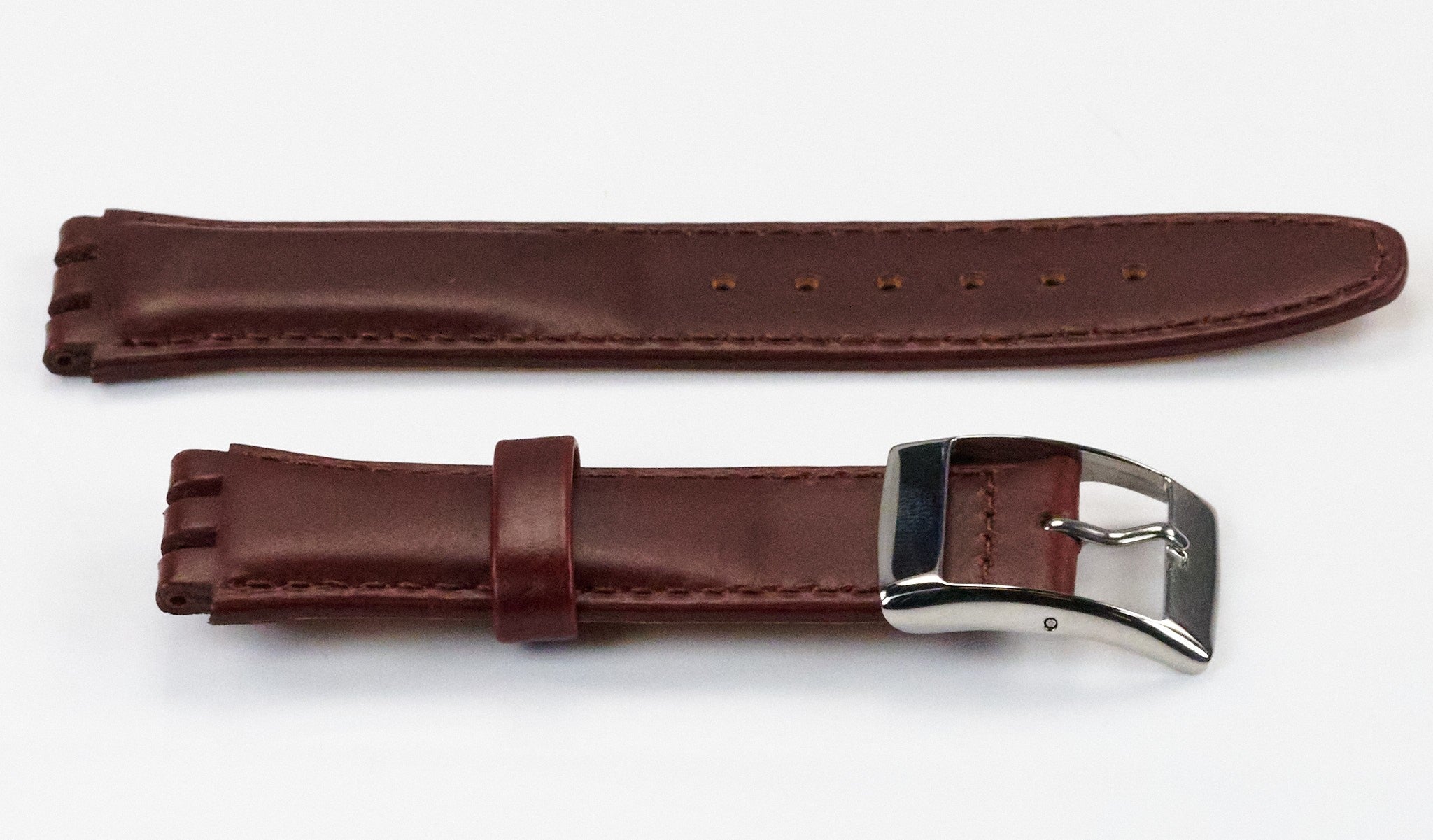 Genuine Calf Leather Watch Strap For Swatch Replacement 6 Colour 17mm - 19mm New