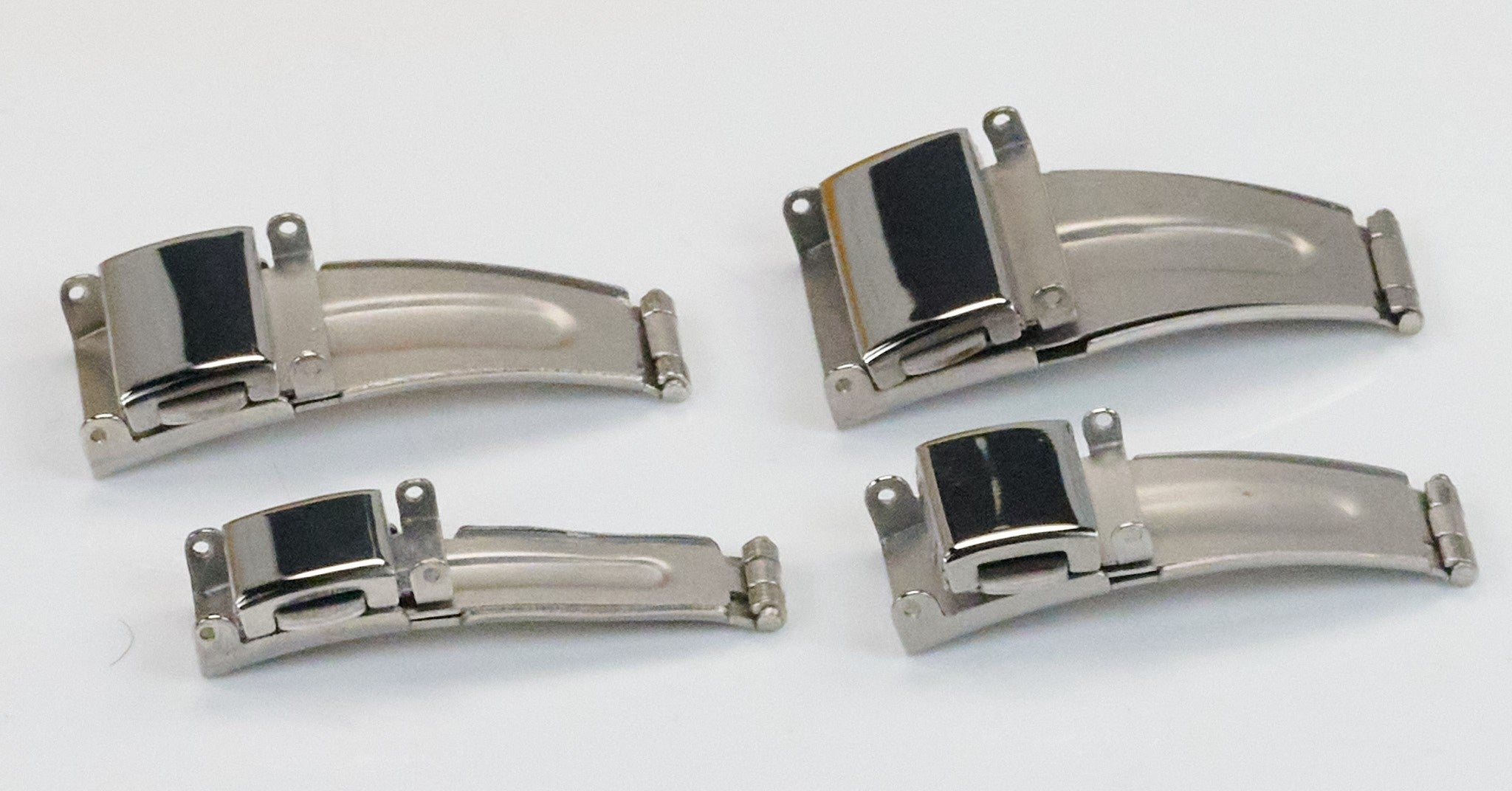 Titanium watch BUCKLE/CLASP for bracelet strap 3 fold spring release metal band