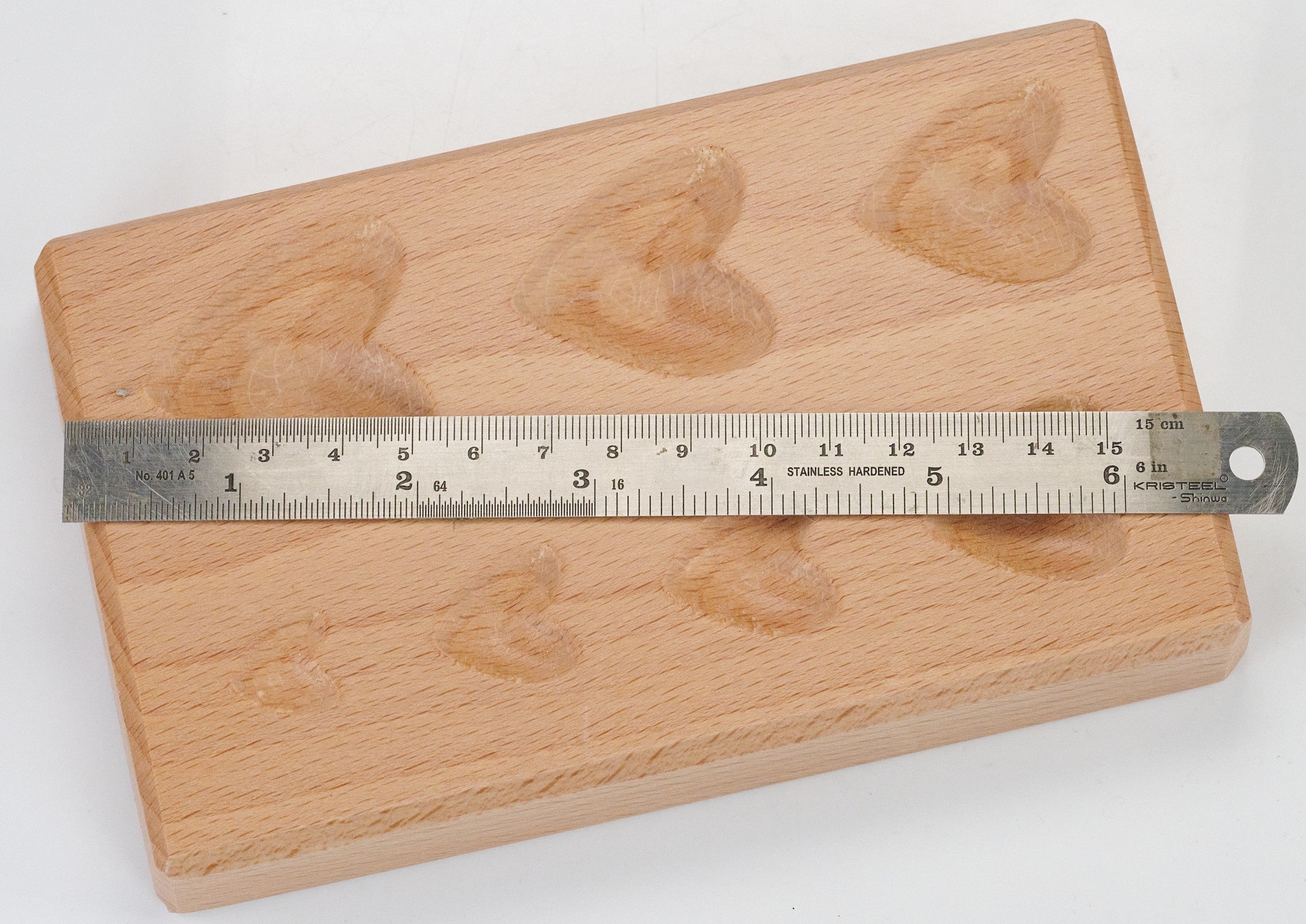 Dapping Block Wood Wooden 7 HEART SHAPES Doming Forming Tool Shaping Jewellers