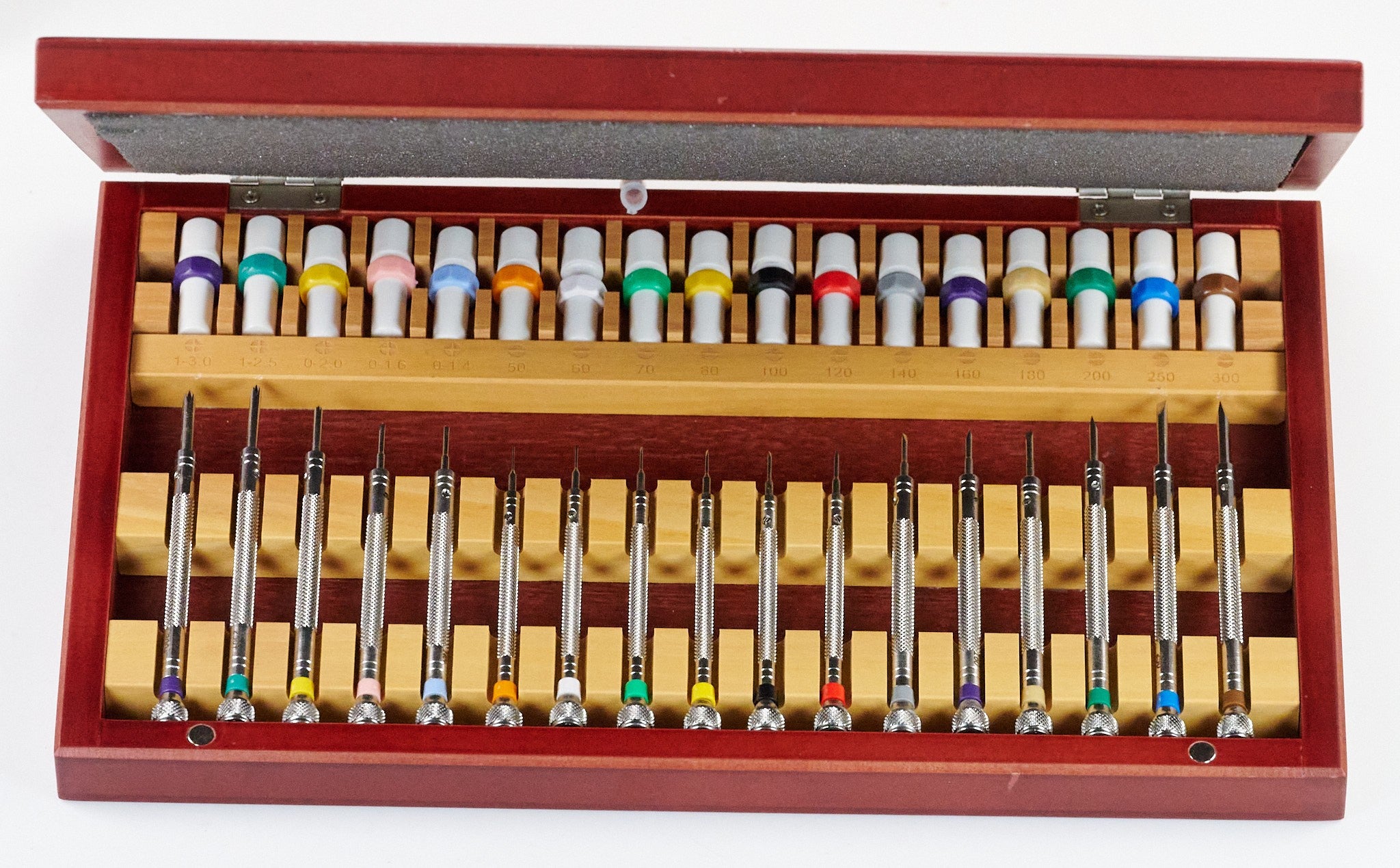 17x Pro Screwdrivers Hardened Blades Watch Repair Watchmakers 0.5-3mm Wood Box