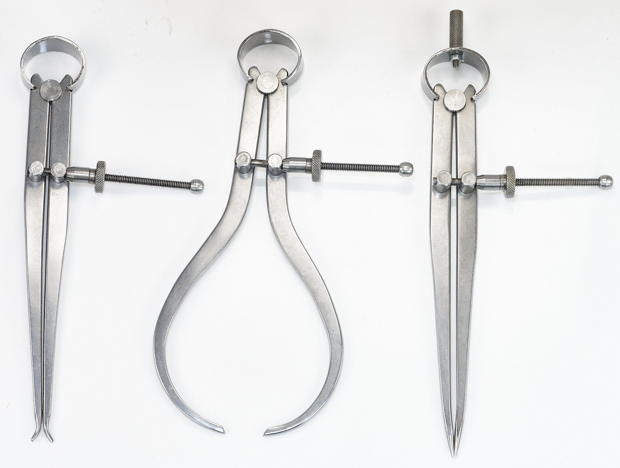 Large 3x Spring Calipers Set Internal External Dividers Dividing Tools 6" XL New