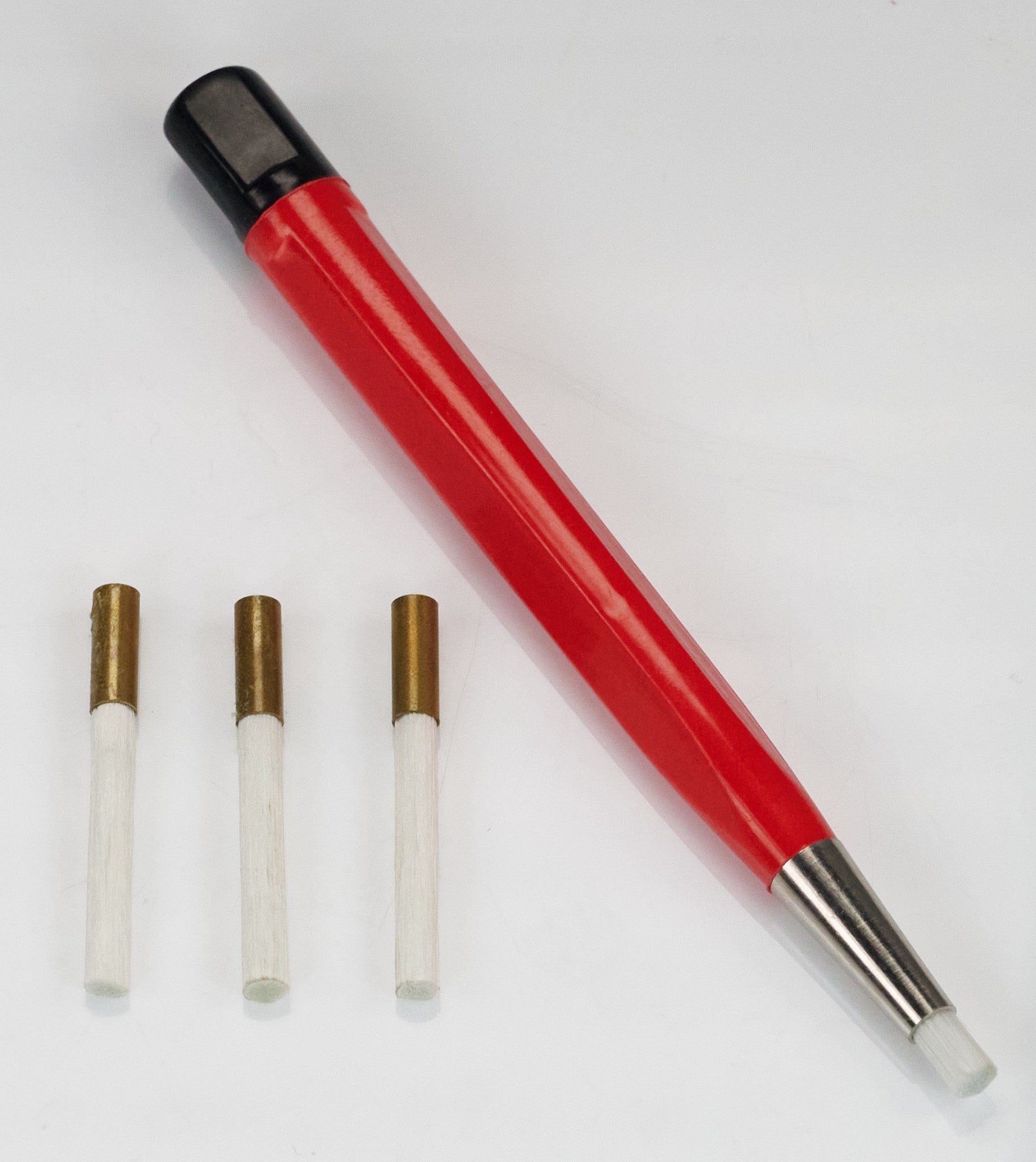 Fibre Glass Scratch Brush Watch Clean Removes Rust Scratches 3x SPARE BRUSHES