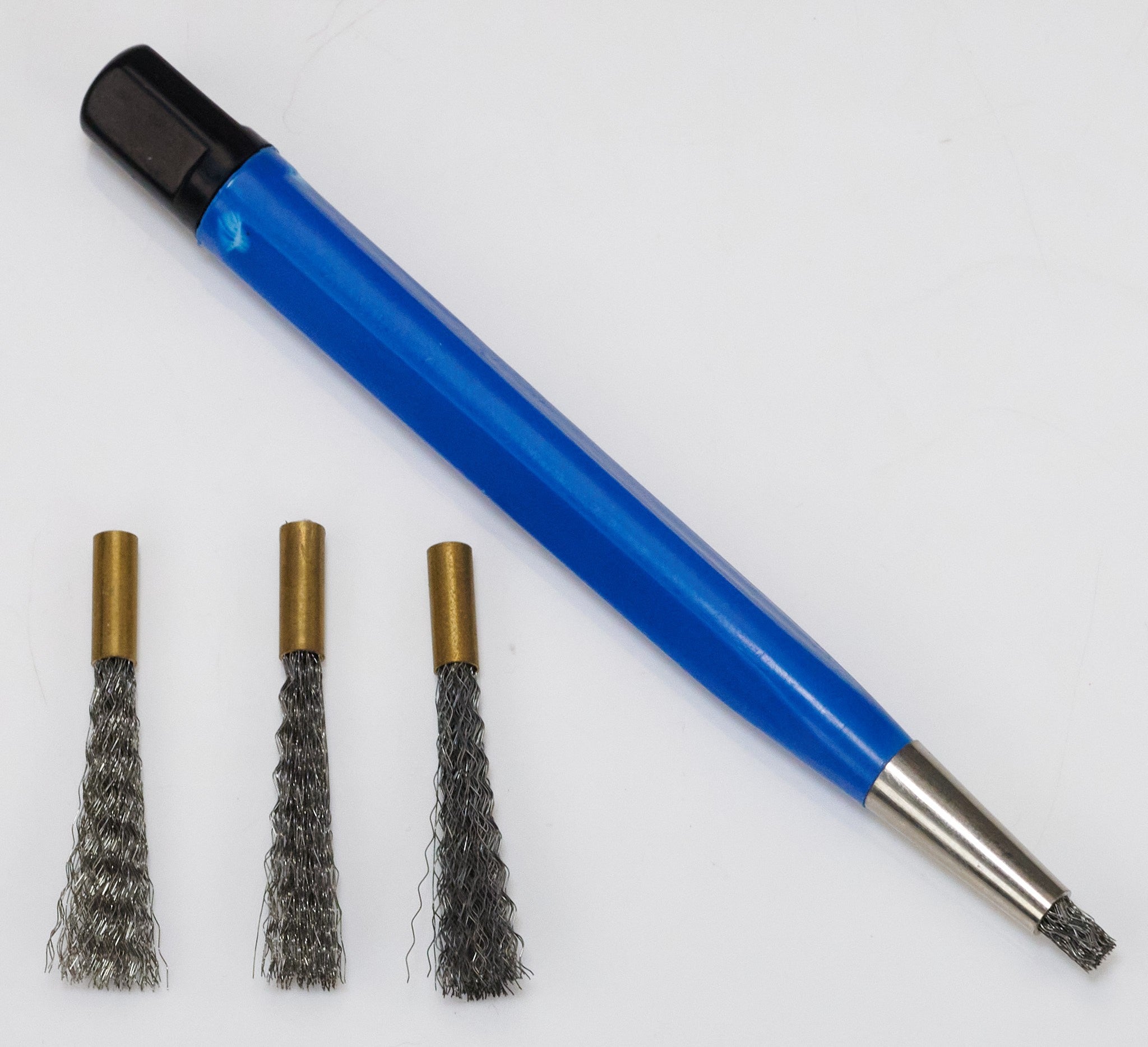 STEEL Scratch Brush Watch Clean Removes Rust Scratches 3x SPARE BRUSHES