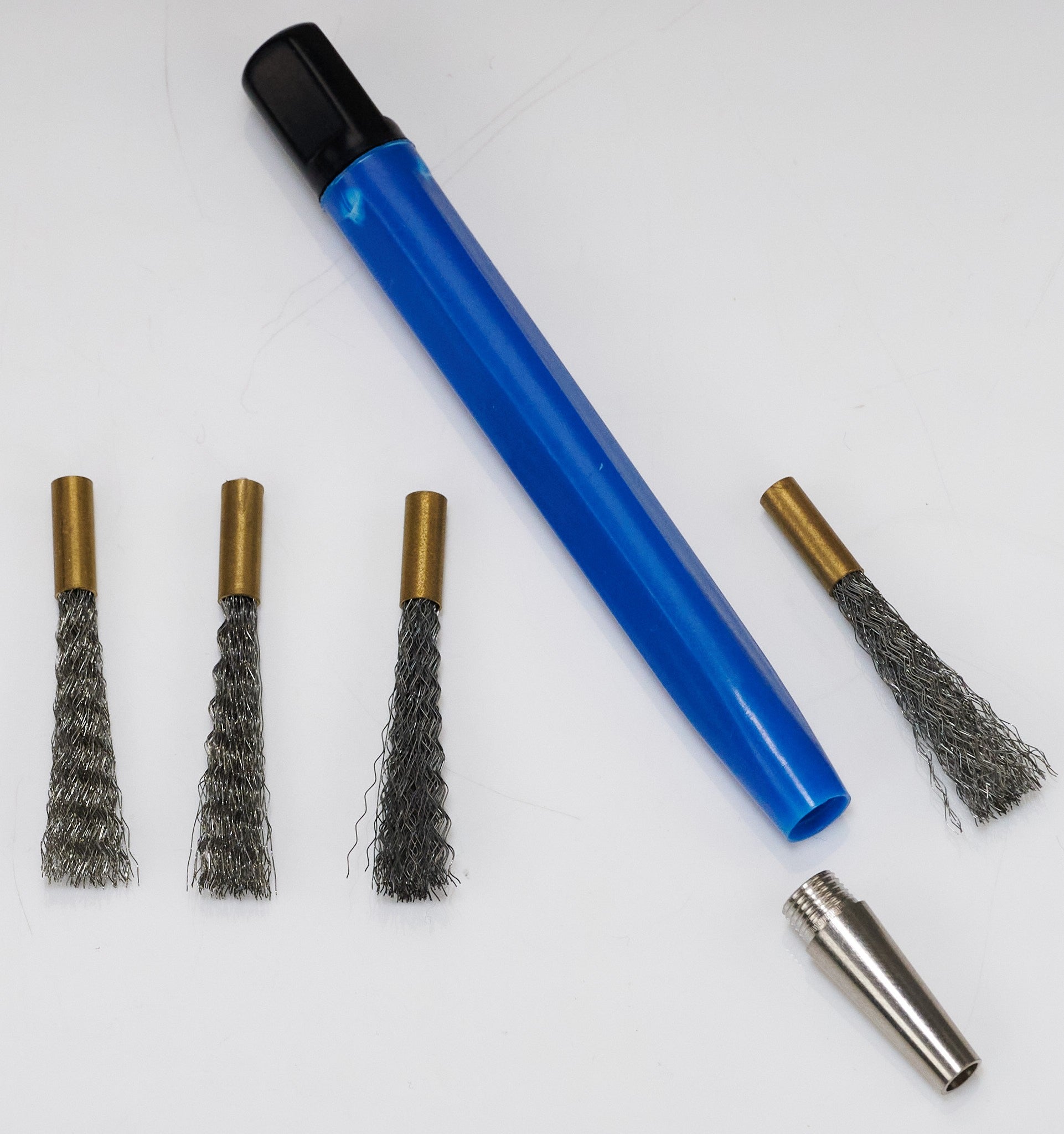 STEEL Scratch Brush Watch Clean Removes Rust Scratches 3x SPARE BRUSHES