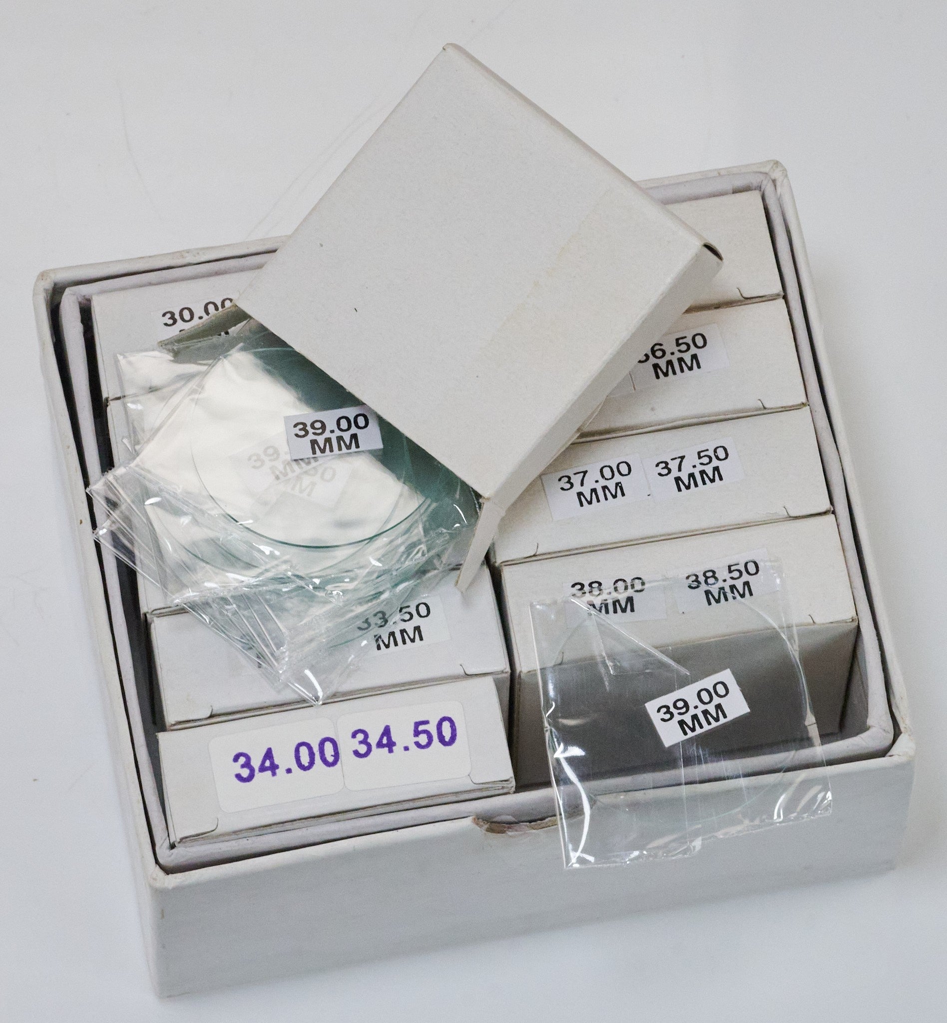 100x Flat Mineral Crystals Glass 30-39mm Large Watch Pocketwatch Replacement Set