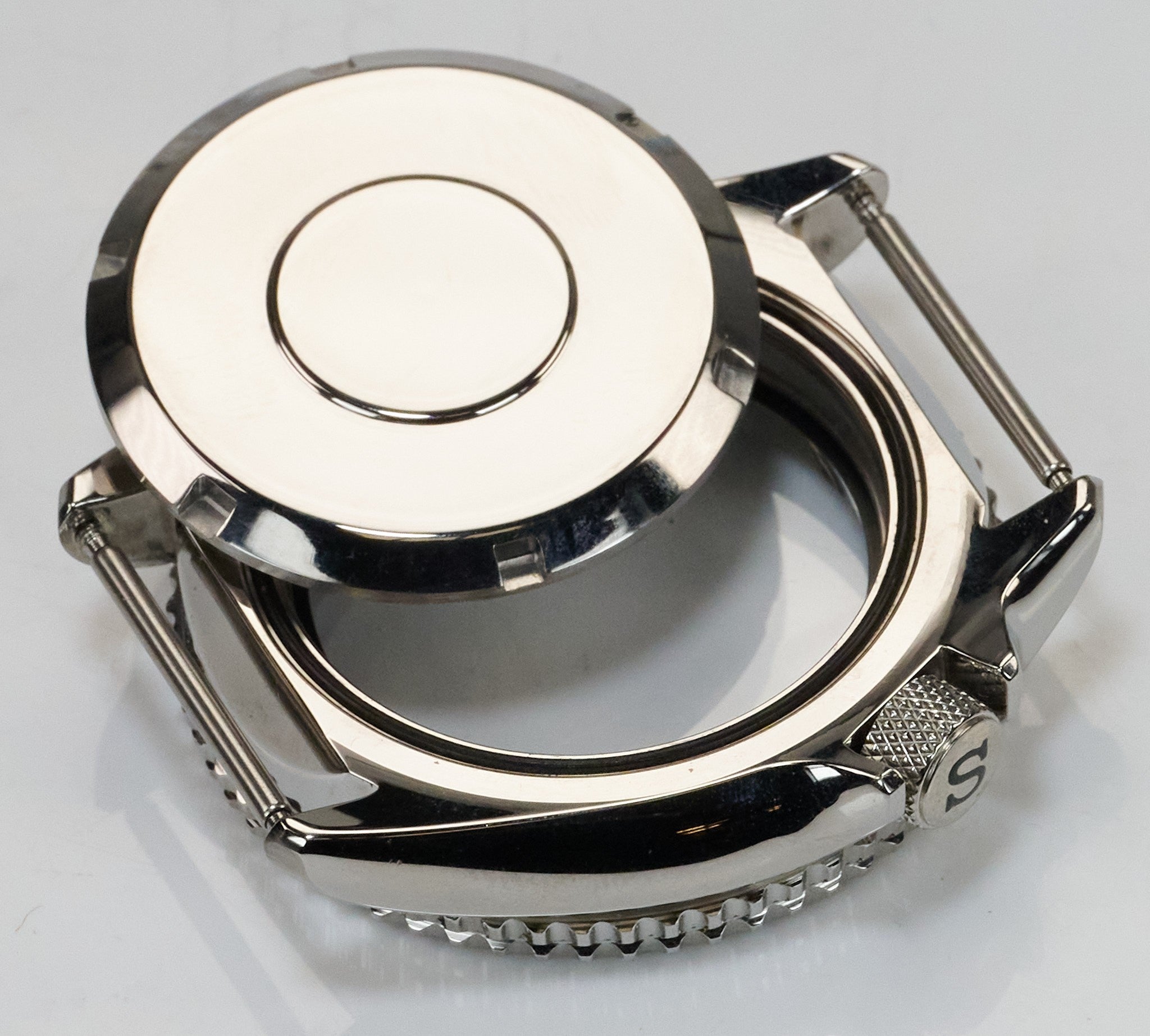 42mm Blue Camo 316 Stainless Steel Watch Case For NH35 NH36 Sapphire Glass