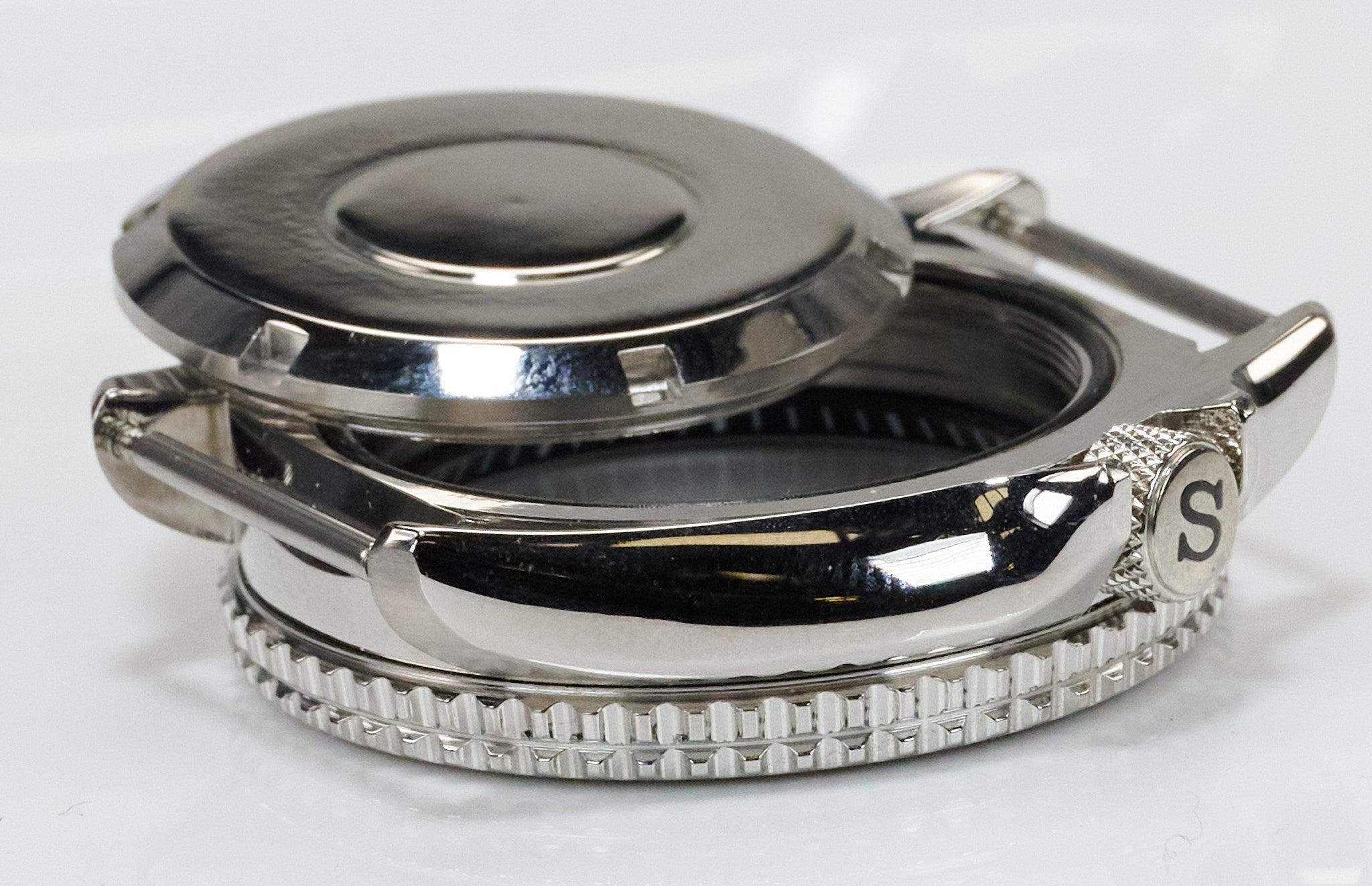 42mm Blue Camo 316 Stainless Steel Watch Case For NH35 NH36 Sapphire Glass