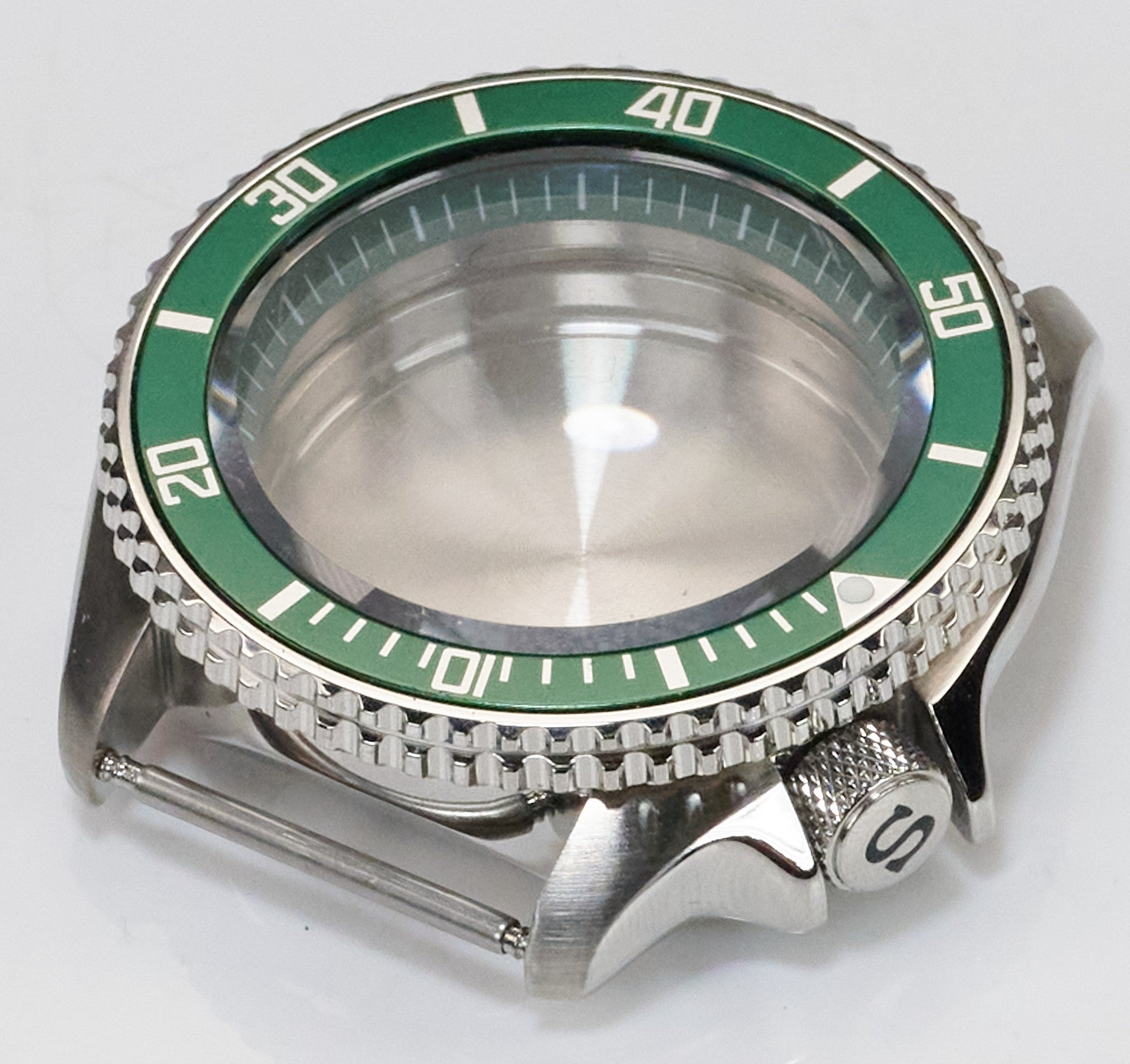 42mm Green 316L Stainless Steel Watch Case For  NH35 NH36 Sapphire Glass