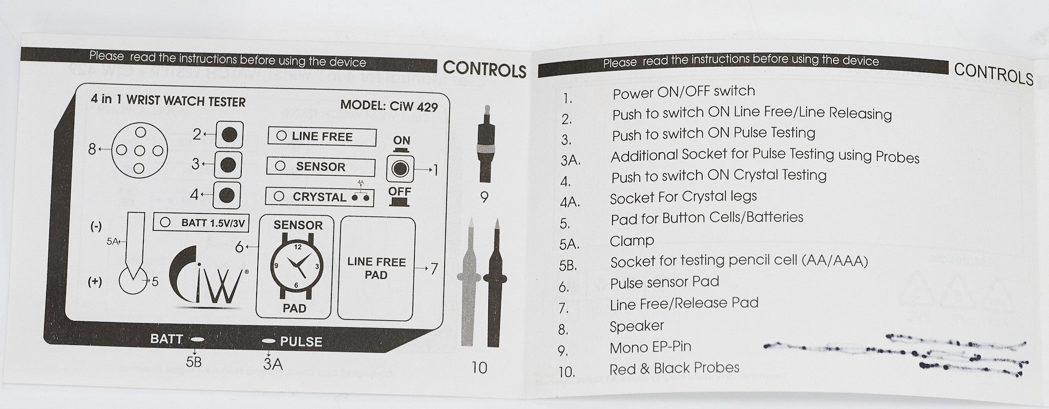 Quartz Watch Tester line Free release cell test circuit pulse watchmakers tool