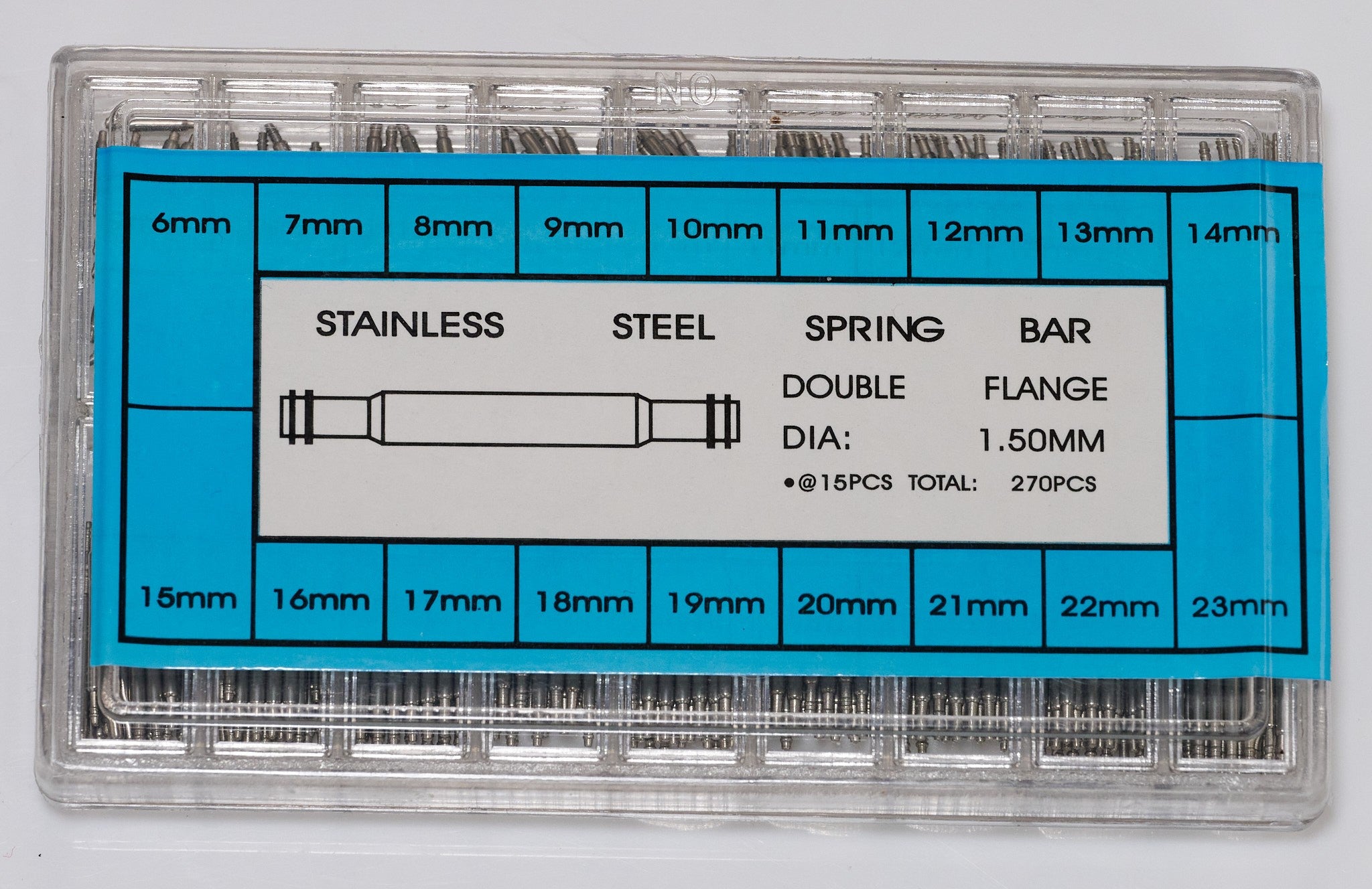 270x Watch Spring Bars Double Flange Set Kit Diameter 1.5mm Length 6mm-23mm New