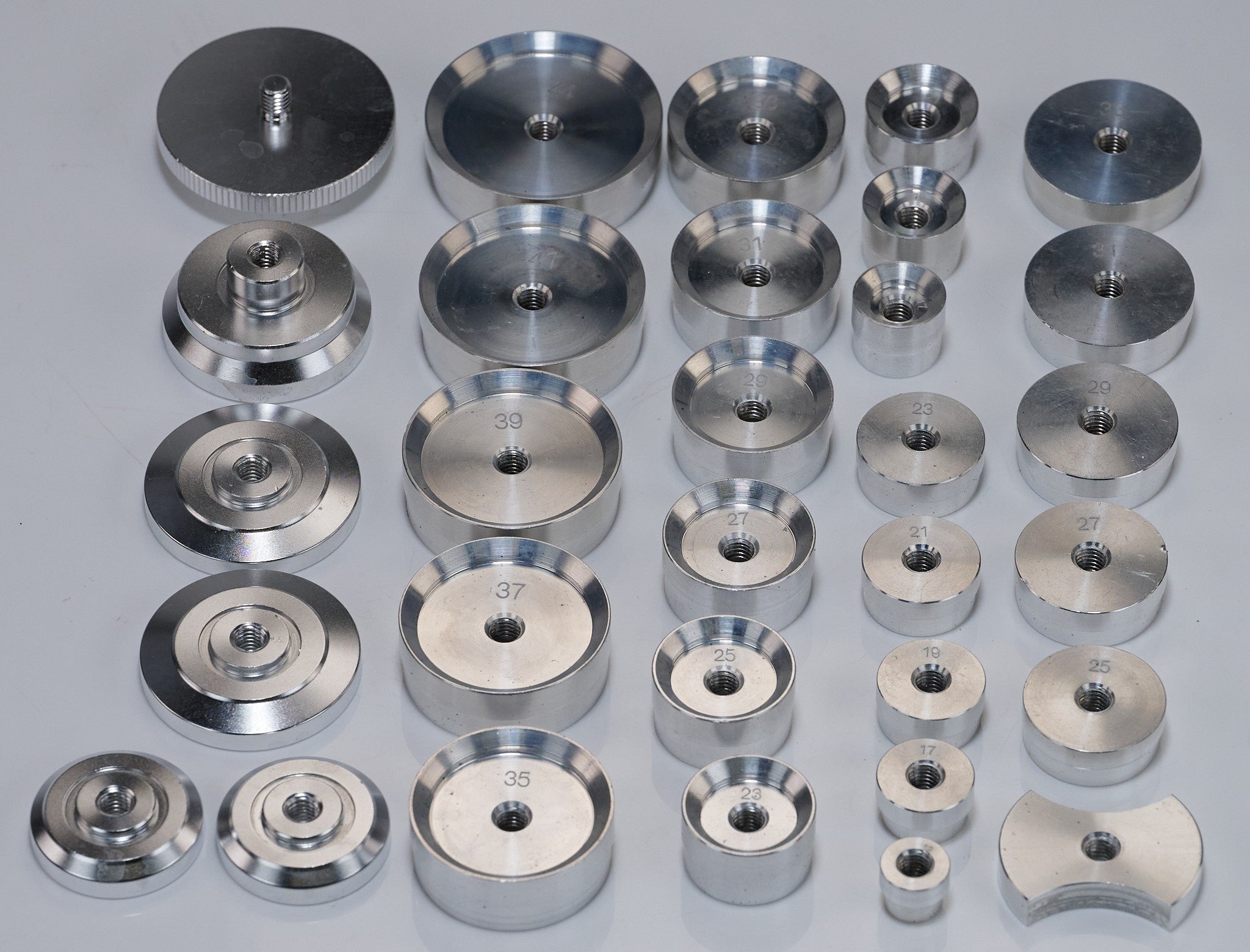 PROFESSIONAL Watch Glass Crystal Fitting Machine & Case Back Press +31 Dies Set