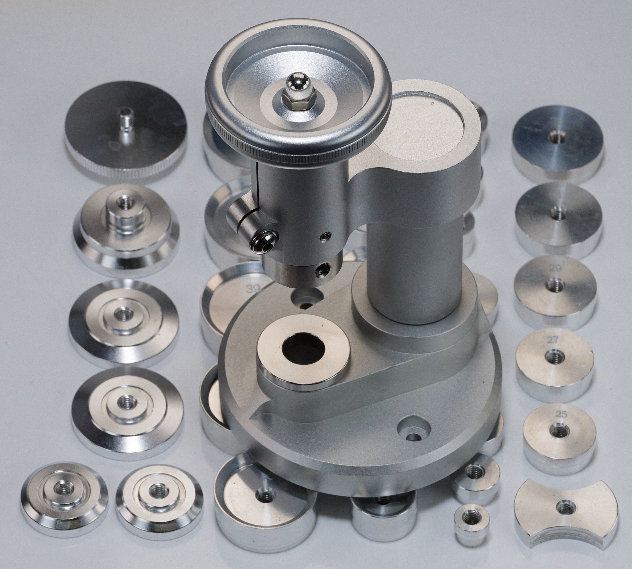 PROFESSIONAL Watch Glass Crystal Fitting Machine & Case Back Press +31 Dies Set