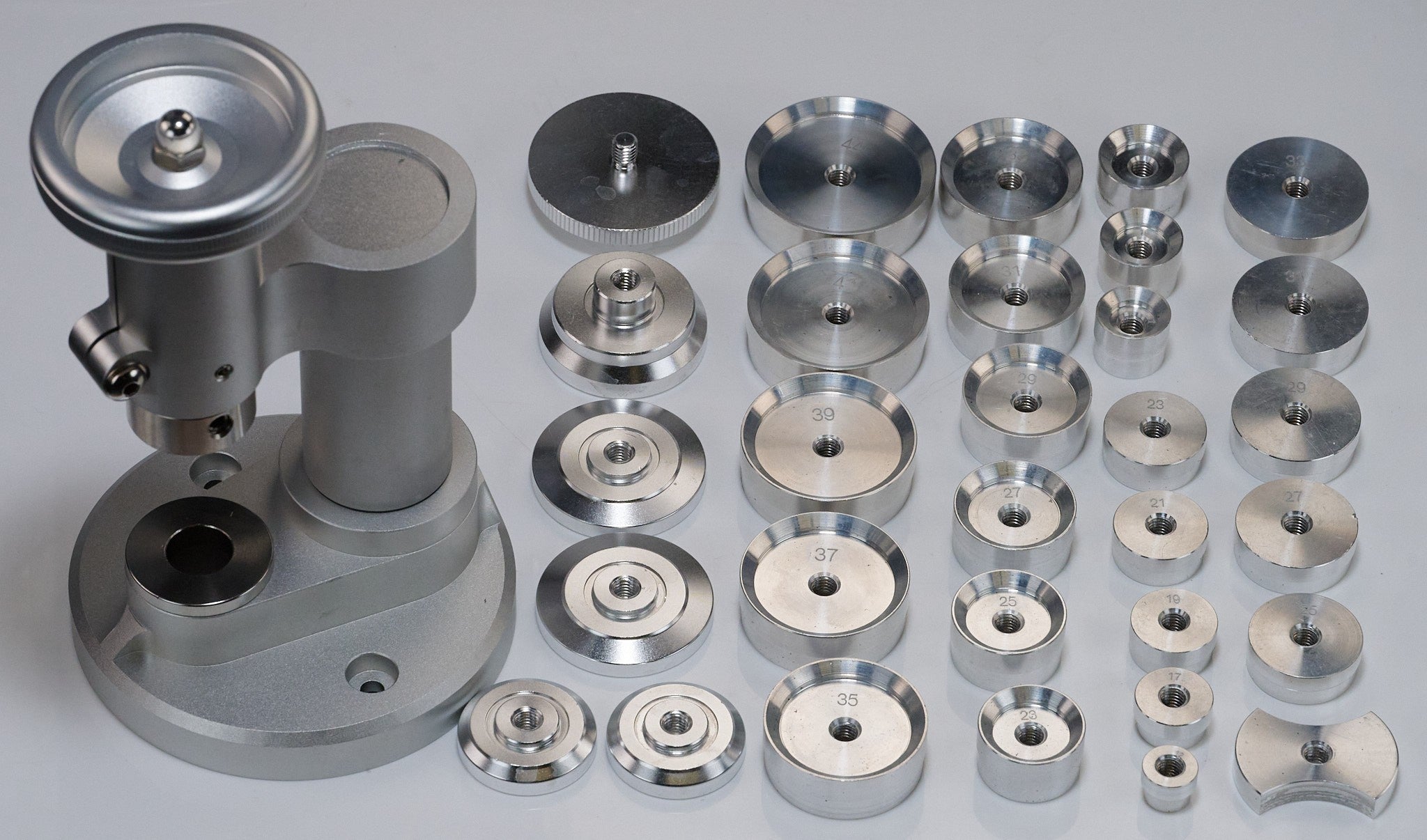 PROFESSIONAL Watch Glass Crystal Fitting Machine & Case Back Press +31 Dies Set