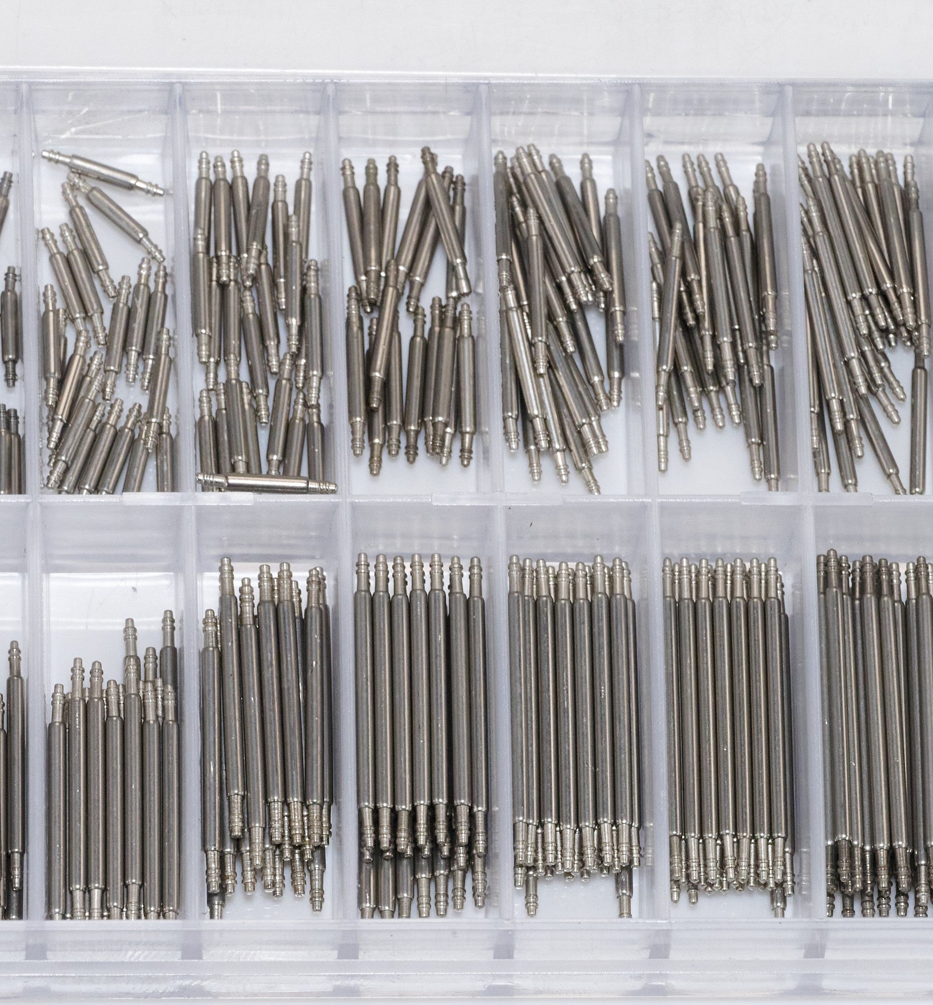 400x 1.5mm Watch Band Spring Bars Pins Double Flange Set Length 6mm-25mm Parts