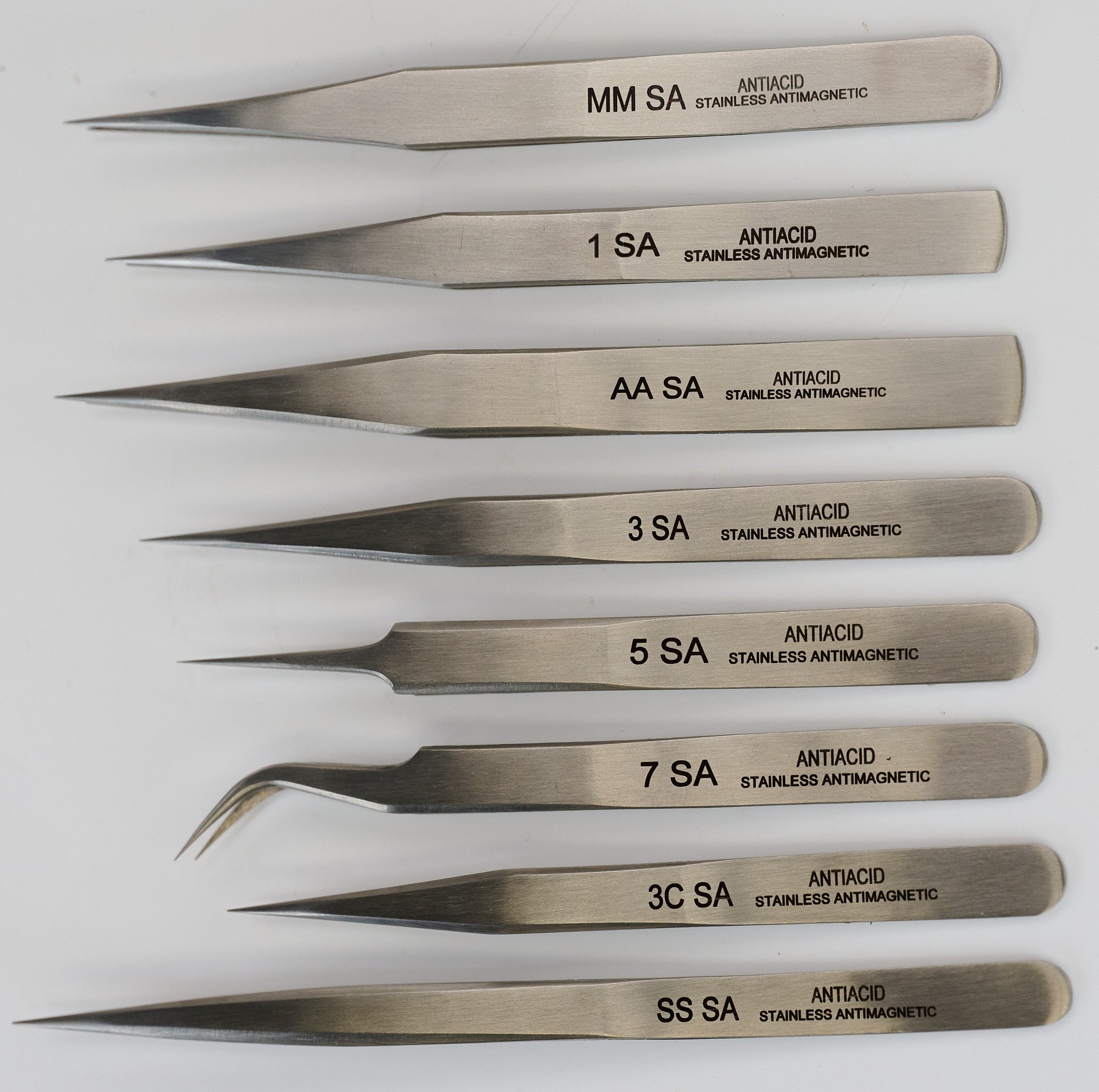 8x Tweezers Watchmakers Watch Repair Set Tools Parts Anti Acid Stainless Steel