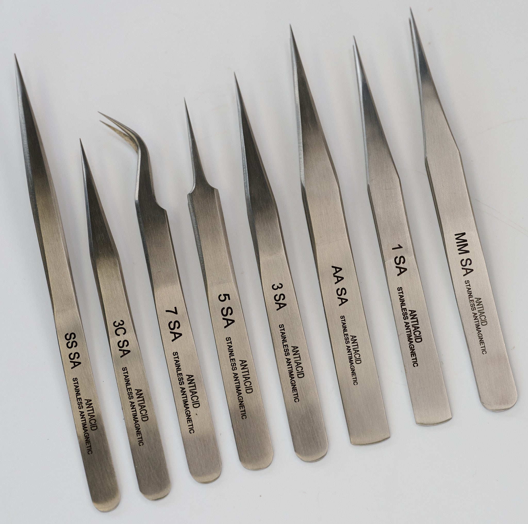 8x Tweezers Watchmakers Watch Repair Set Tools Parts Anti Acid Stainless Steel