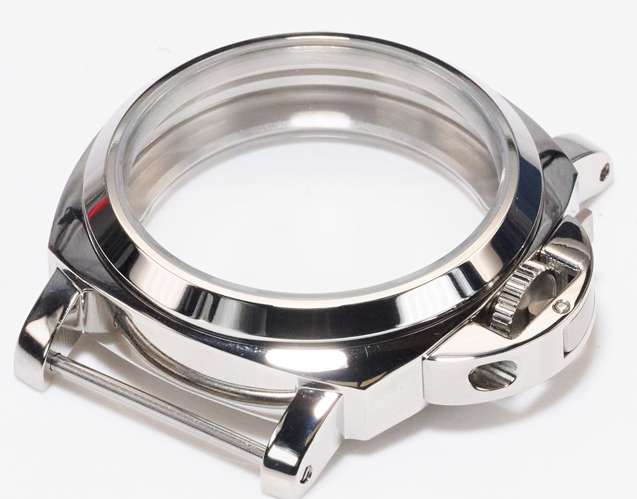 42mm Orange 316L Stainless Steel Watch Case For Seiko NH35 NH36 Sapphire Glass