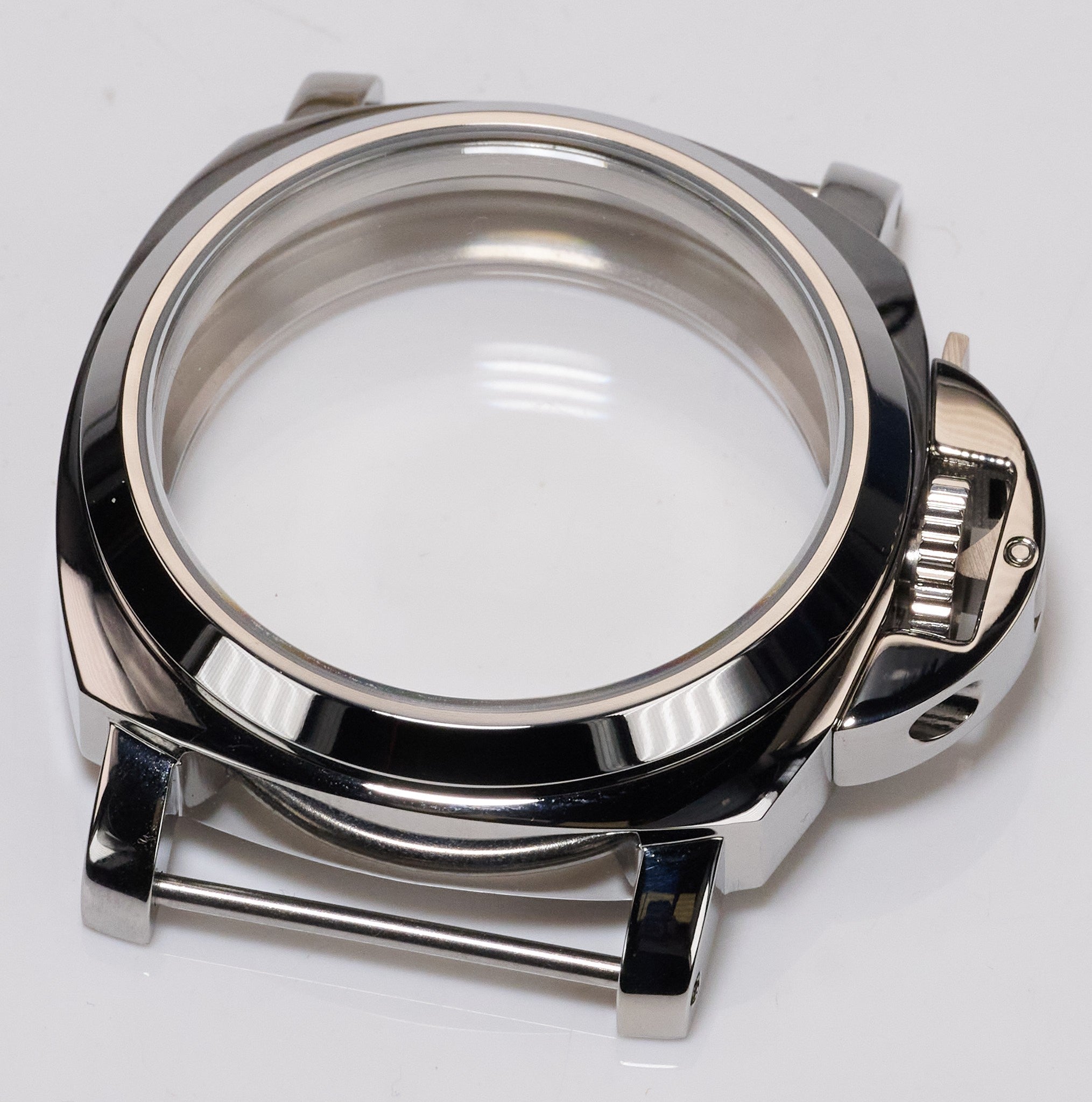 42mm Orange 316L Stainless Steel Watch Case For Seiko NH35 NH36 Sapphire Glass