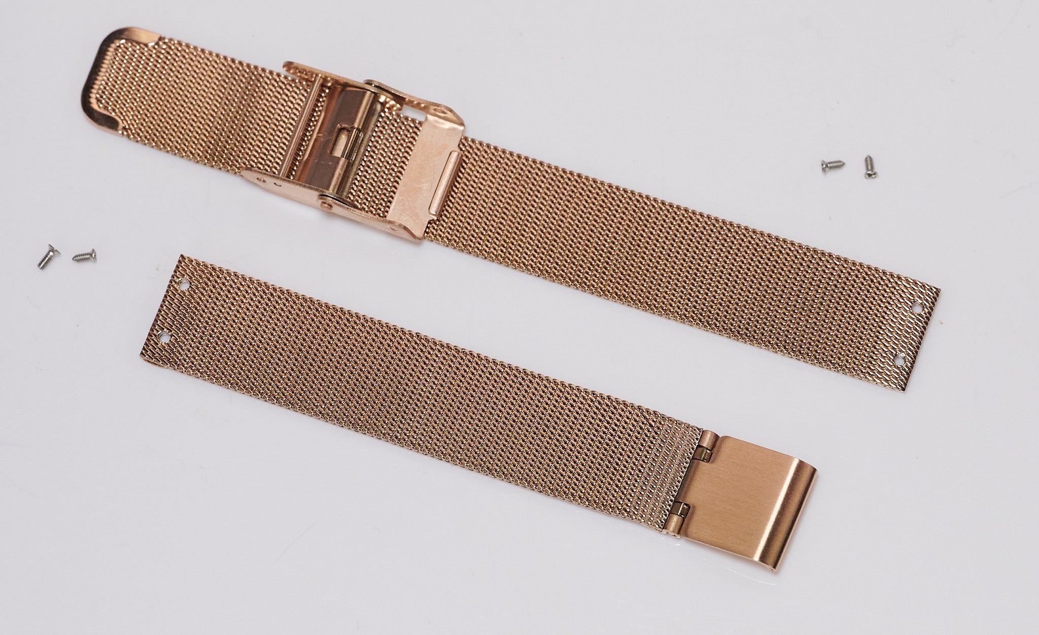 14mm Steel Fine Mesh Watch Bracelet For Skagen Screw On Replacement Gold & Rose