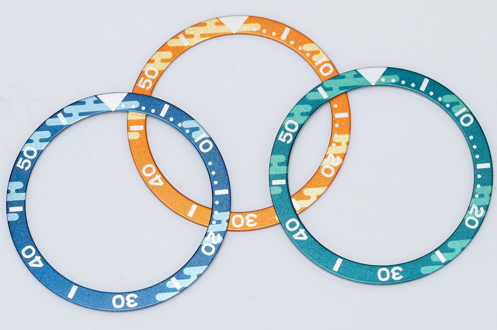 38mm Camo Style Flat Watch Case Bezel Insert Part Aluminium Camouflage SKX New