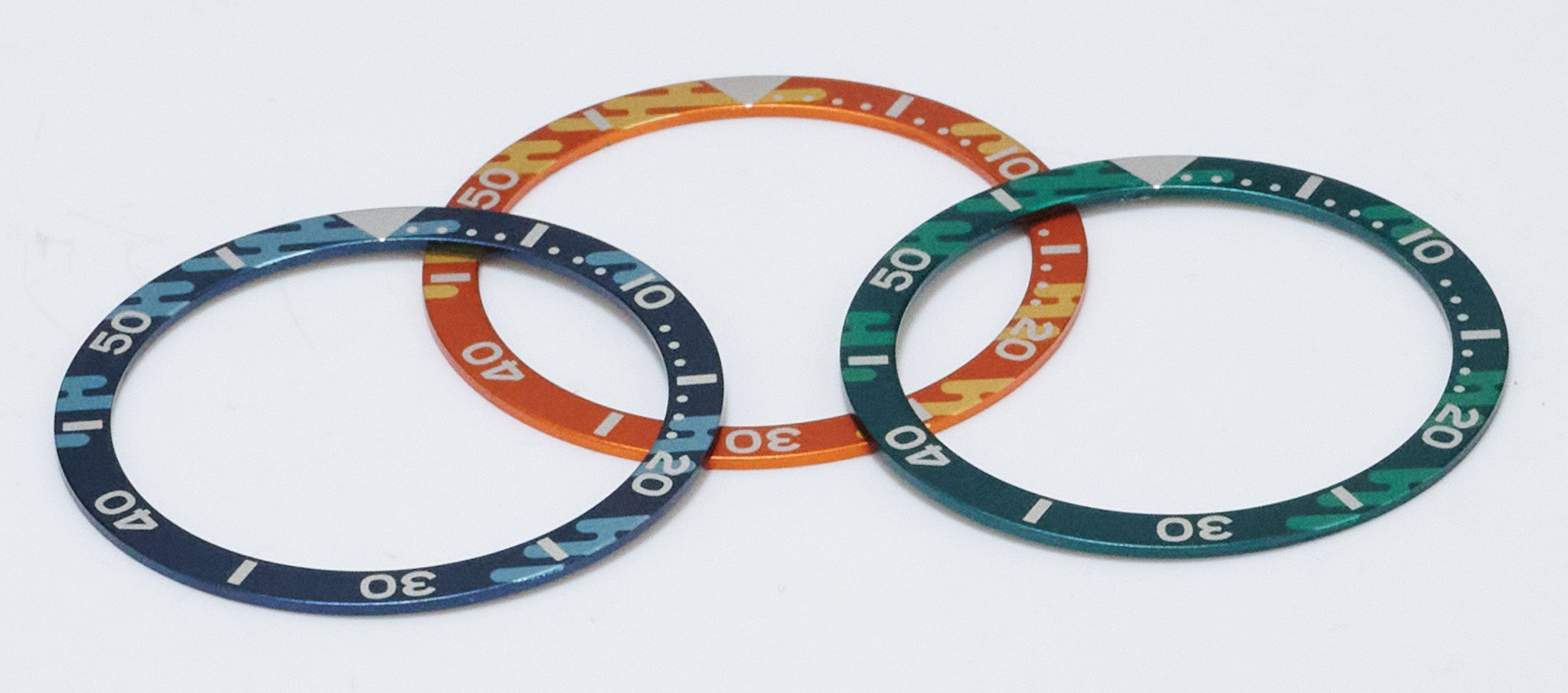 38mm Camo Style Flat Watch Case Bezel Insert Part Aluminium Camouflage SKX New