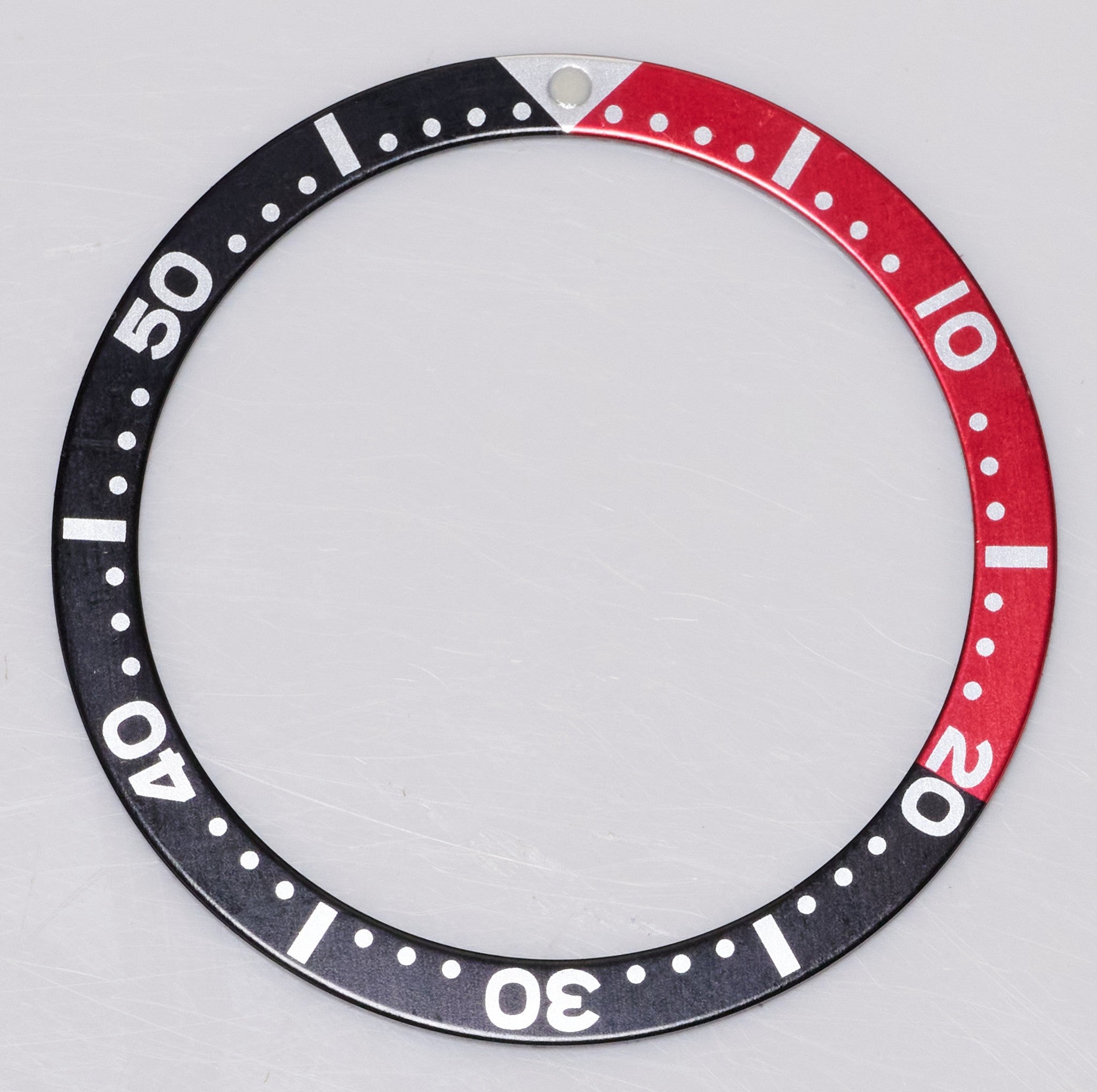 38mm Flat Watch Case Bezel Insert Part 2-TONE Divers Aluminium SKX + STICKER New