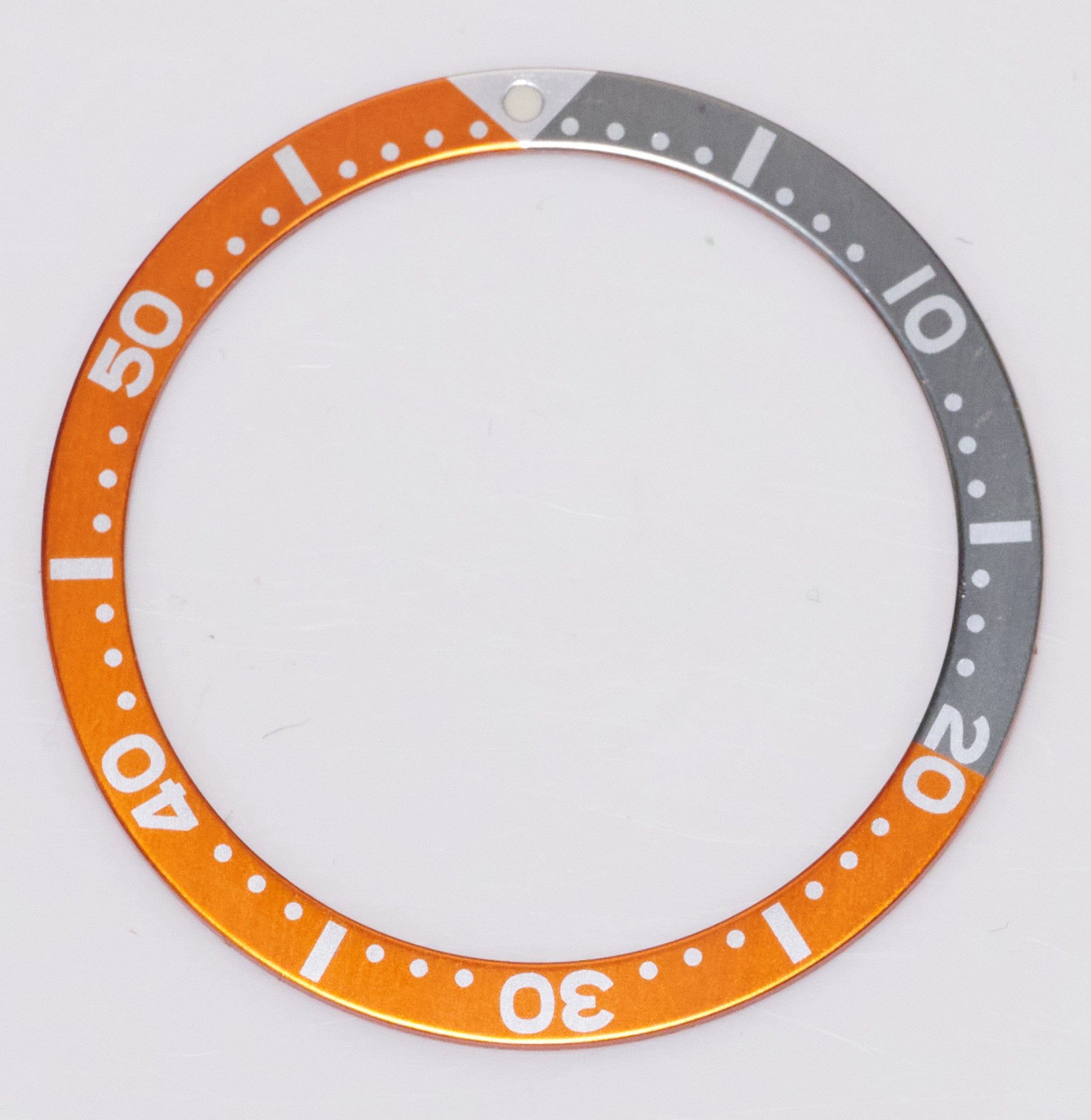 38mm Flat Watch Case Bezel Insert Part 2-TONE Divers Aluminium SKX + STICKER New