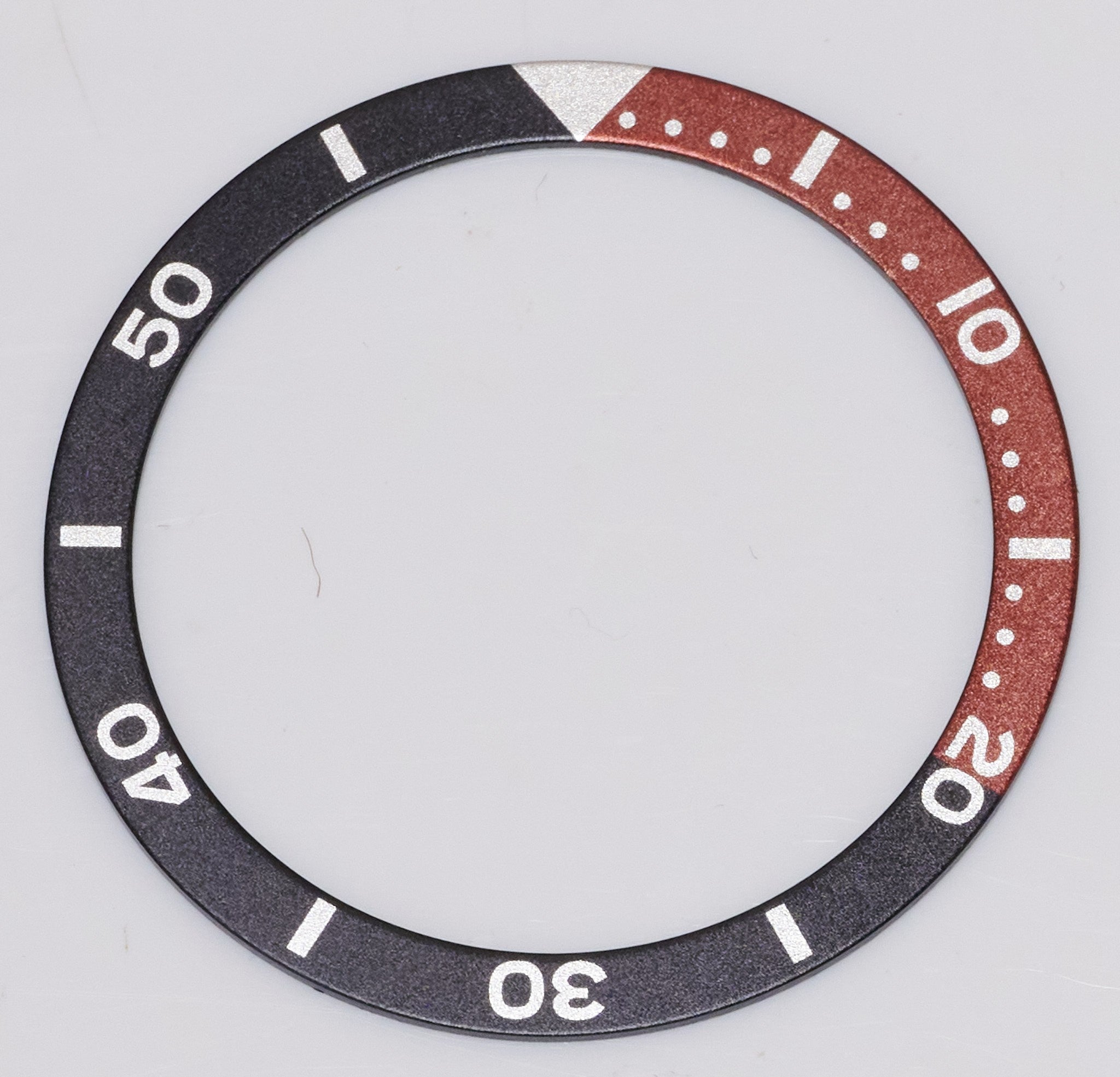 38mm Flat Watch Case Bezel Insert Part 2-TONE Divers Aluminium SKX + STICKER New