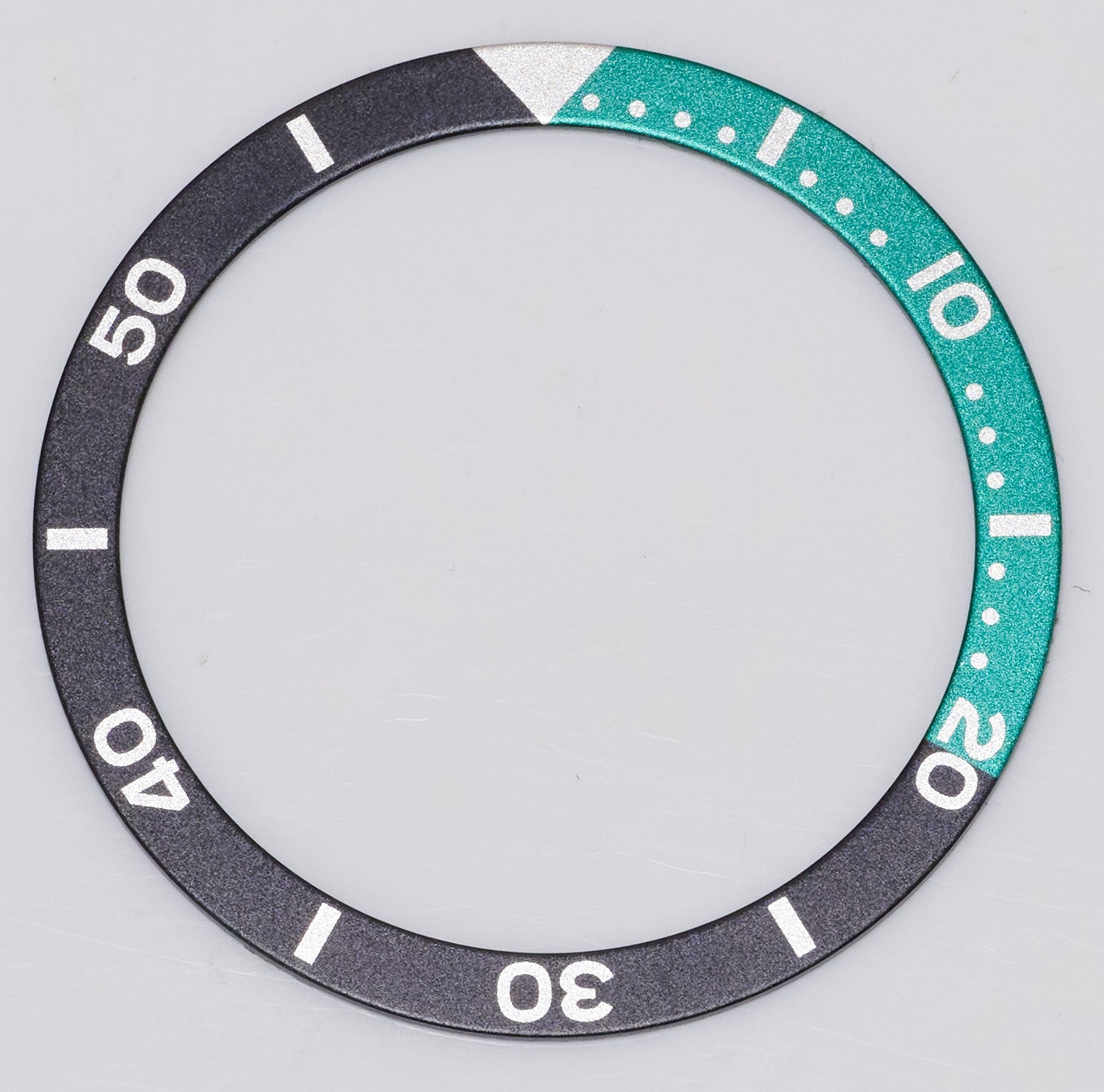 38mm Flat Watch Case Bezel Insert Part 2-TONE Divers Aluminium SKX + STICKER New