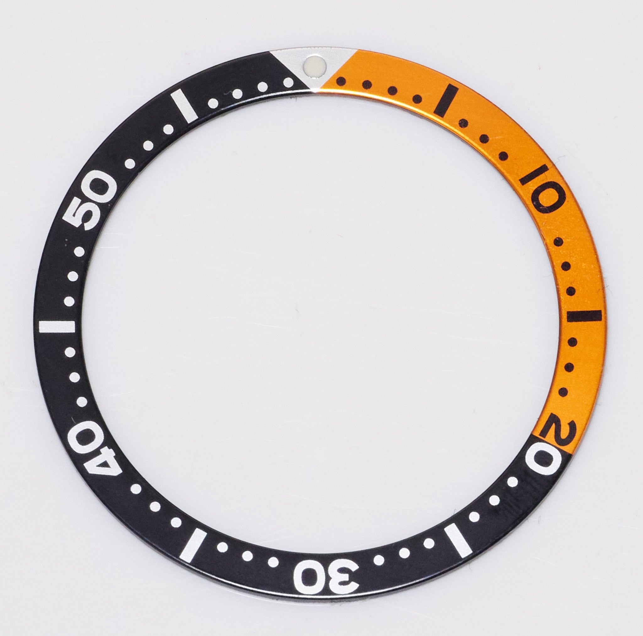 38mm Flat Watch Case Bezel Insert Part 2-TONE Divers Aluminium SKX + STICKER New