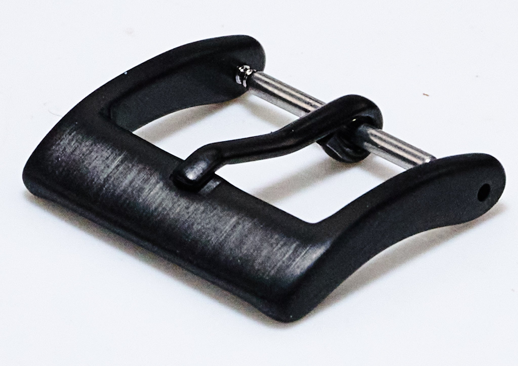 Watch Strap Buckle Stainless Steel Clasp Band Replacement Silver & Black 16-22mm