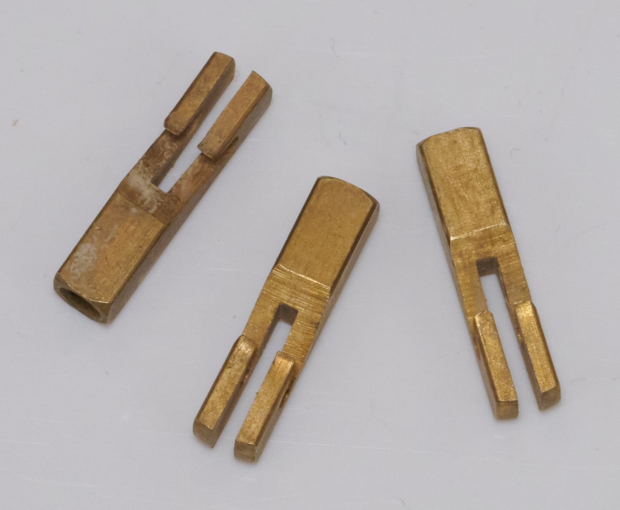 3x Brass Pendulum Hook French Steel Rod Clockmakers Replacement Spares Repairs