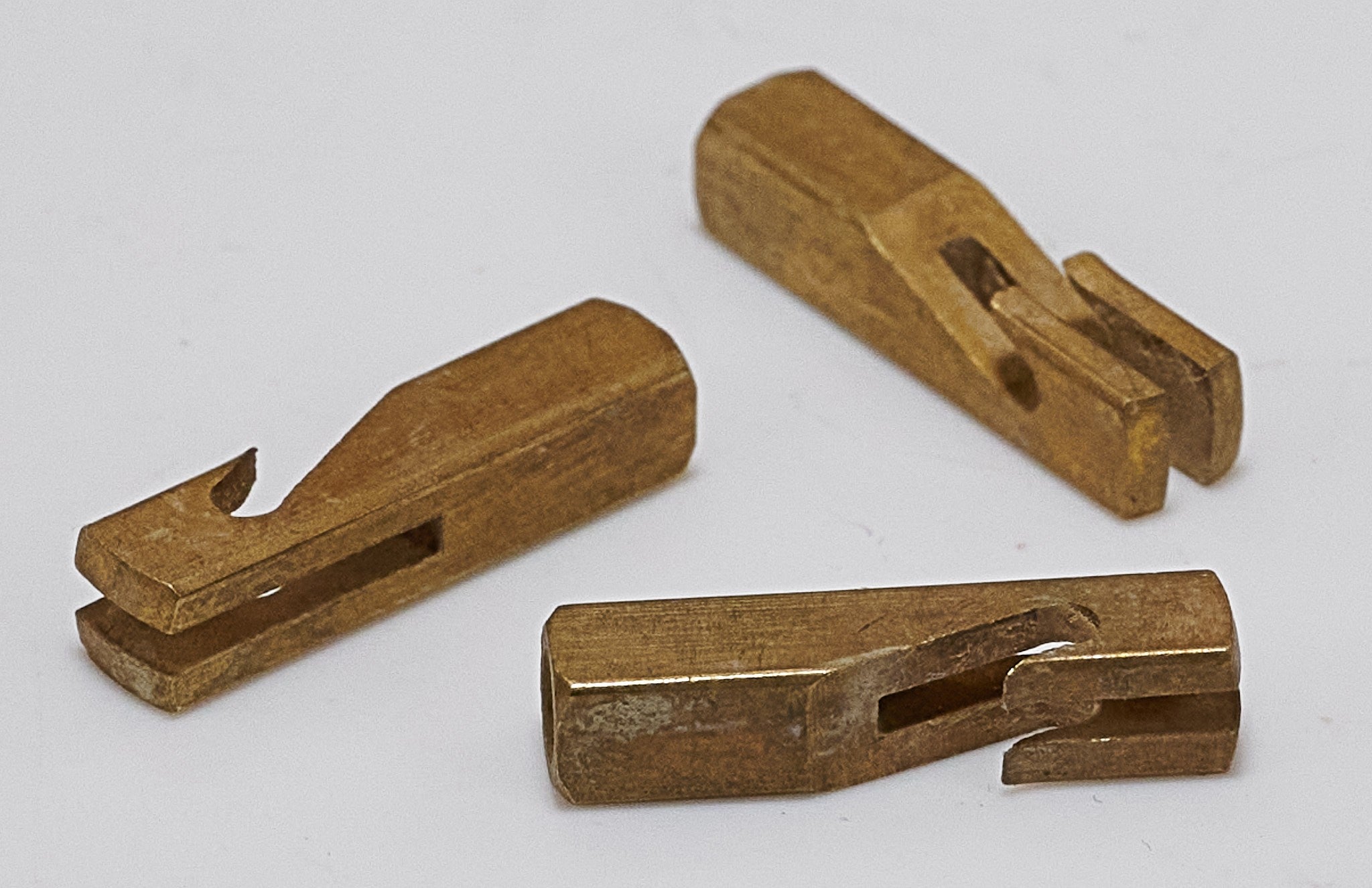 3x Brass Pendulum Hook French Steel Rod Clockmakers Replacement Spares Repairs