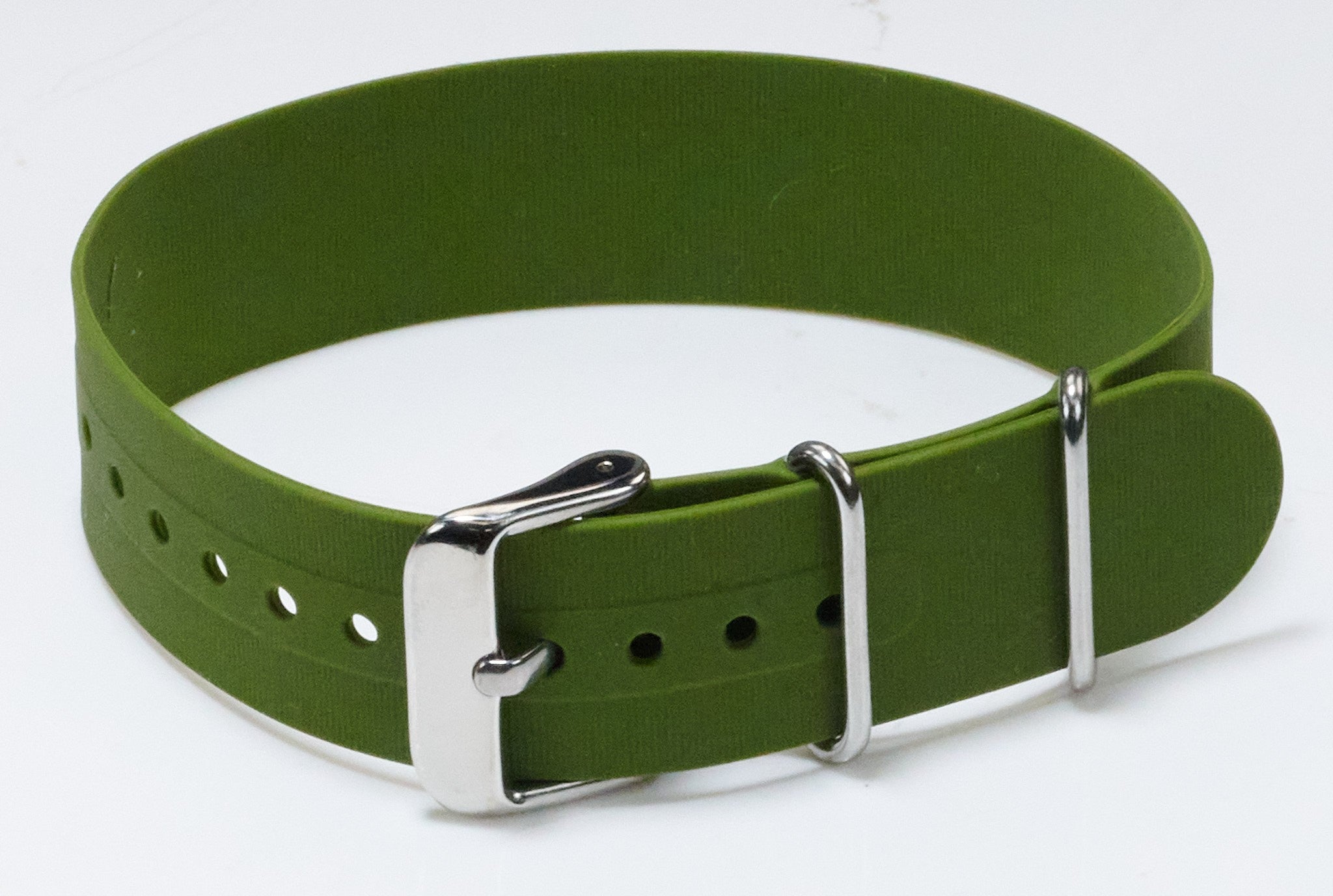 Military One Piece Silicone Rubber Watch Strap Band Stretchy Comfortable Divers